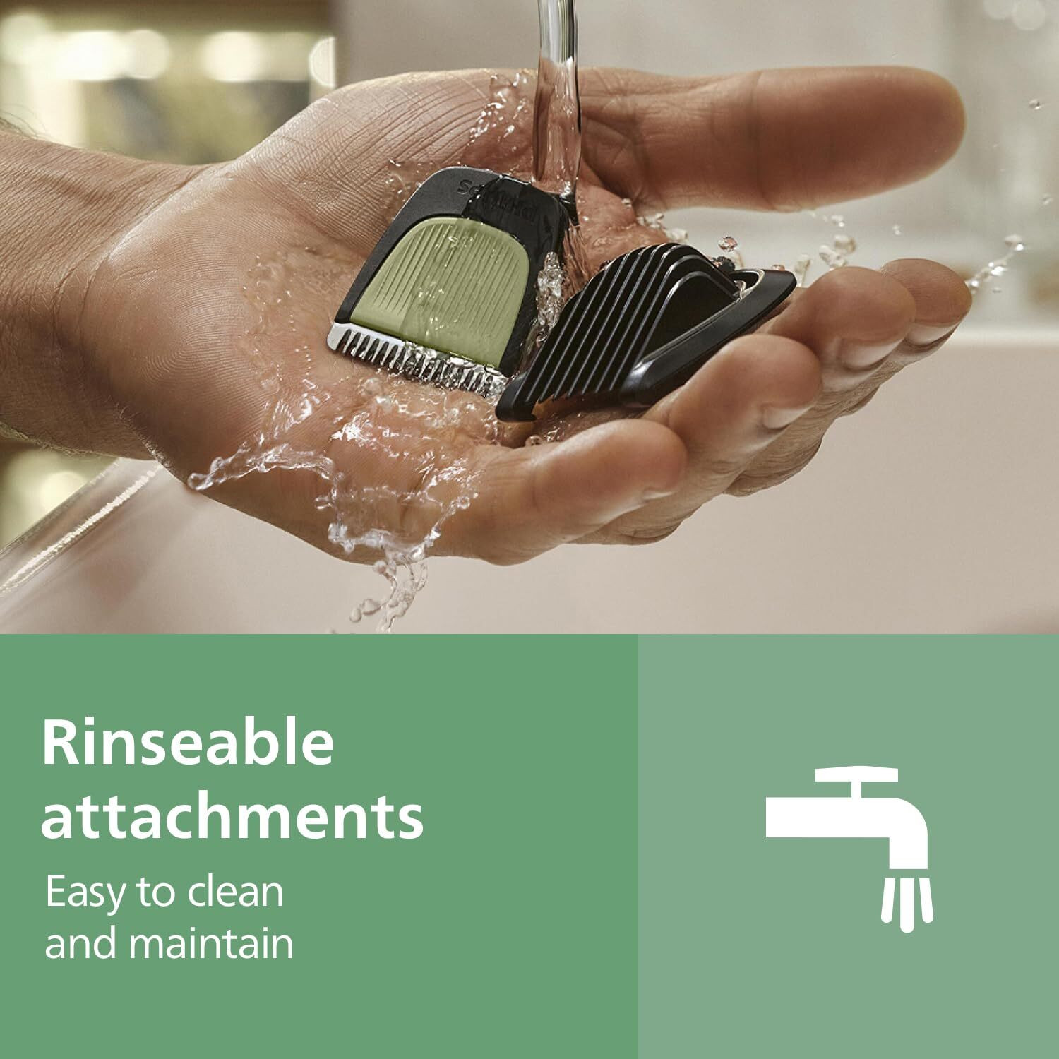 Image of PHILIPS india's No.1 Men's Trimmer 9-in-1 tool - Face, Hair & Body Unique rounded tips Fully Waterproof Grooming Kit 60 min Runtime 10 Length Settings (Black)