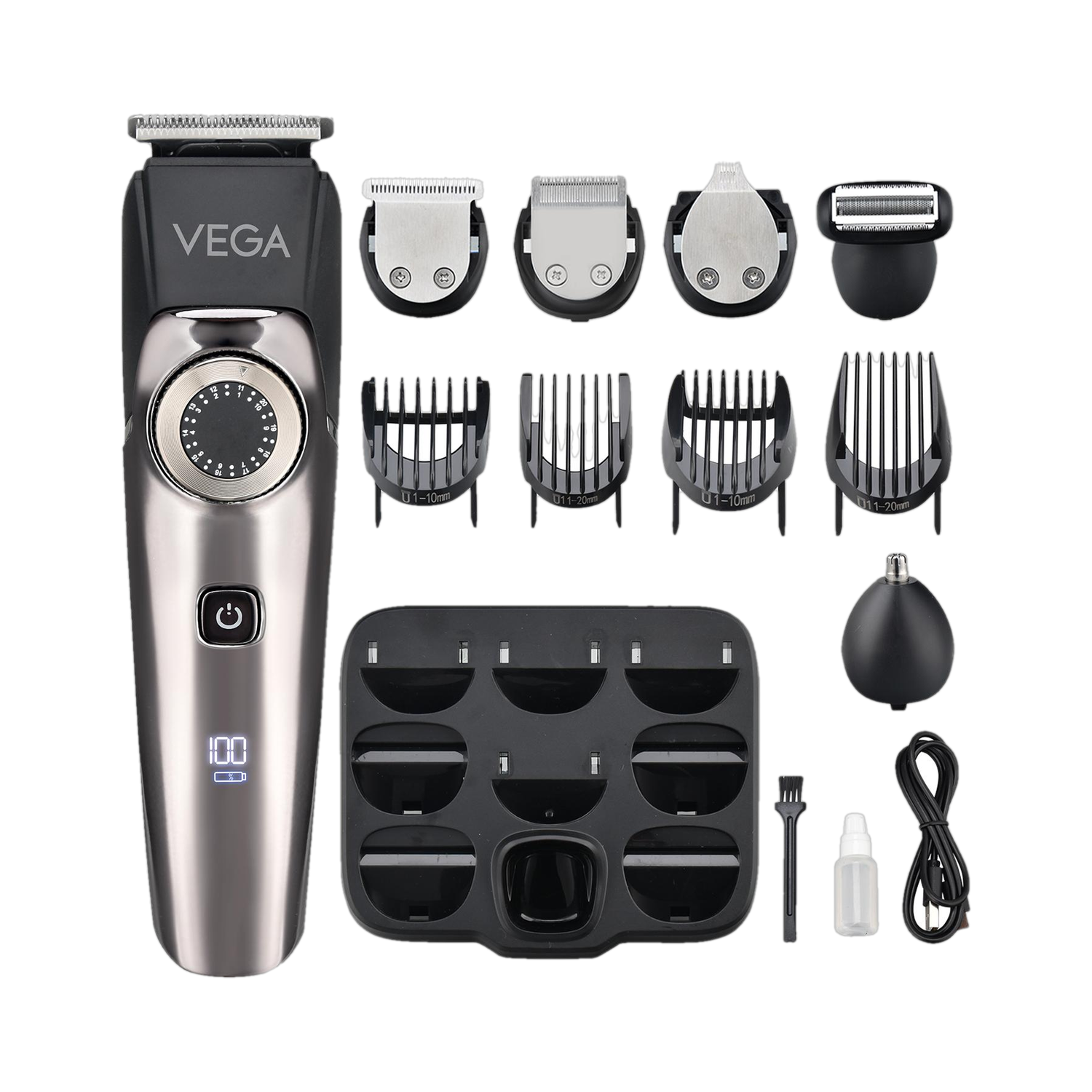 VEGA 9 in 1 Pro Multi Grooming Trimmer for Men - Image 6