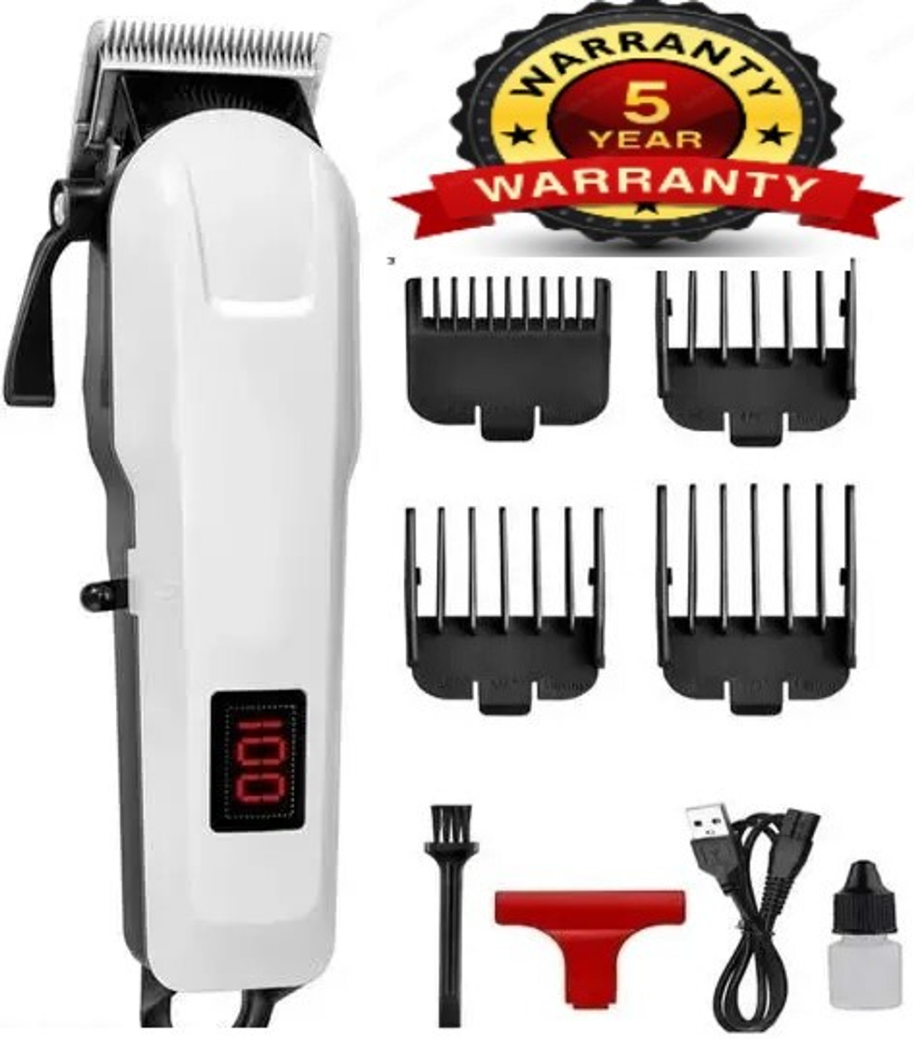Image of KEMMIE inchKM inch 809A Trimmer 240 min Runtime 4 Length Settings (White)