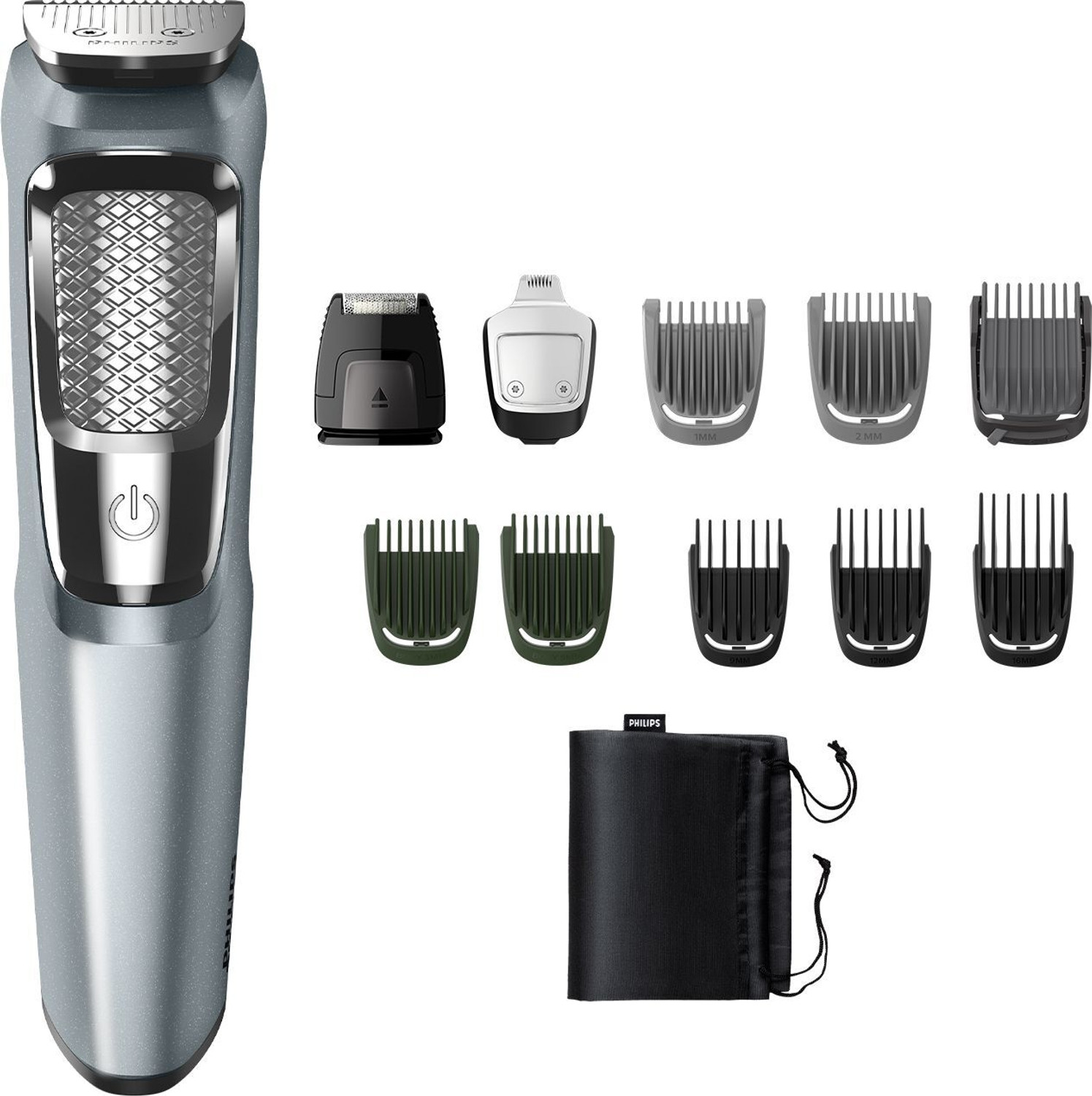 Image of PHILIPS Ultimate Precision | BeardSense Technology- Scans 125x /sec, adapts to density Fully Waterproof Grooming Kit 120 min Runtime 11 Length Settings (Silver)