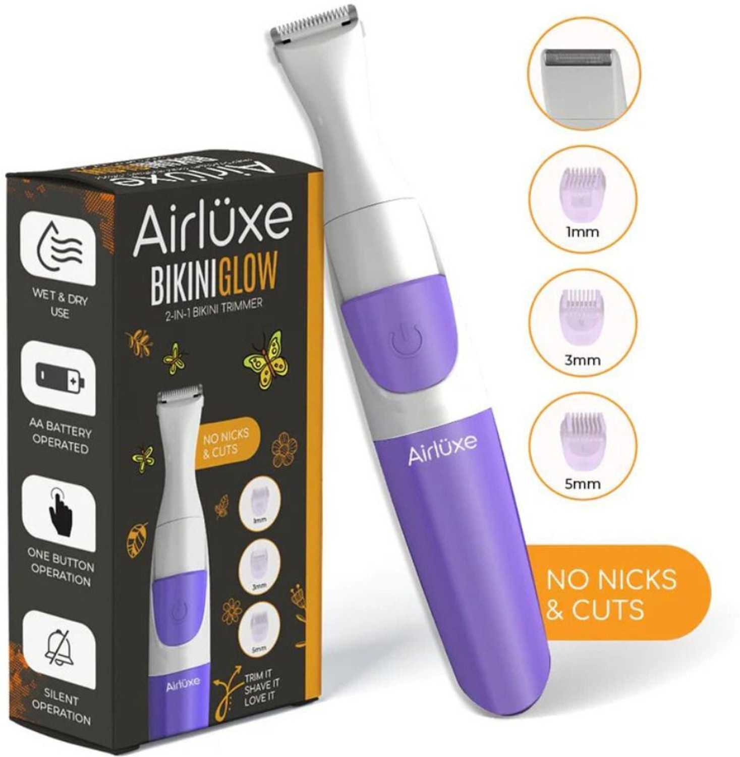 AIRLUXE 2-in-1 Bikini Trimmer with Foil Shaver Head Trimmer 30 min Runtime 1 Length Settings Price in India - Buy AIRLUXE 2-in-1 Bikini Trimmer with Foil Shaver Head Trimmer 30 min Runtime 1 Length Settings online at Flipkart.com