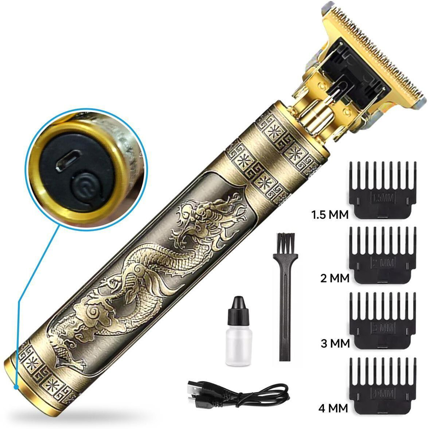 Image of DR MARTIN Man Body Grooming Trimmer For Private Part, Beard, Pubic Hair Fully Waterproof Fully Waterproof Body Groomer 90 min Runtime 5 Length Settings (Black)