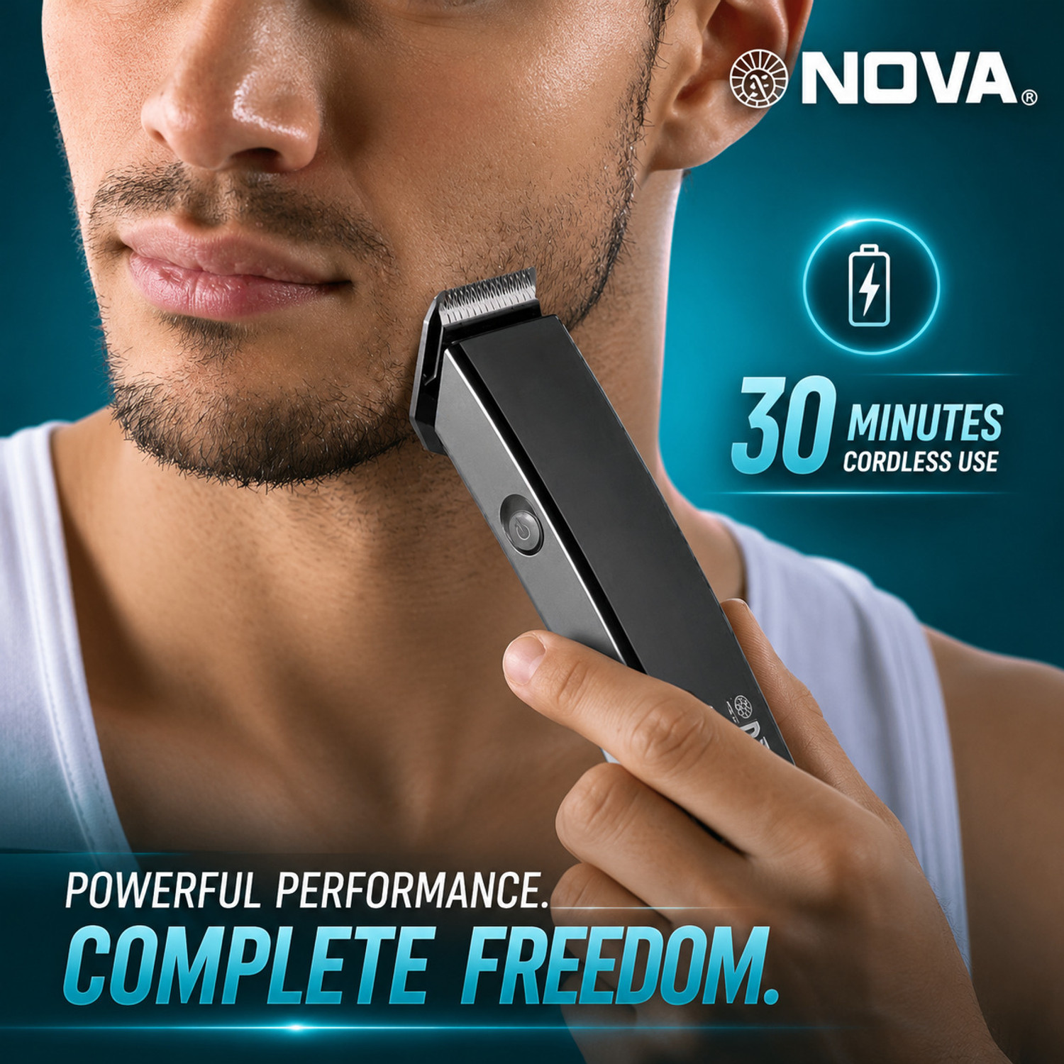 Image of NOVA NHT 1046 /010 Trimmer 30 min Runtime 3 Length Settings (Black)