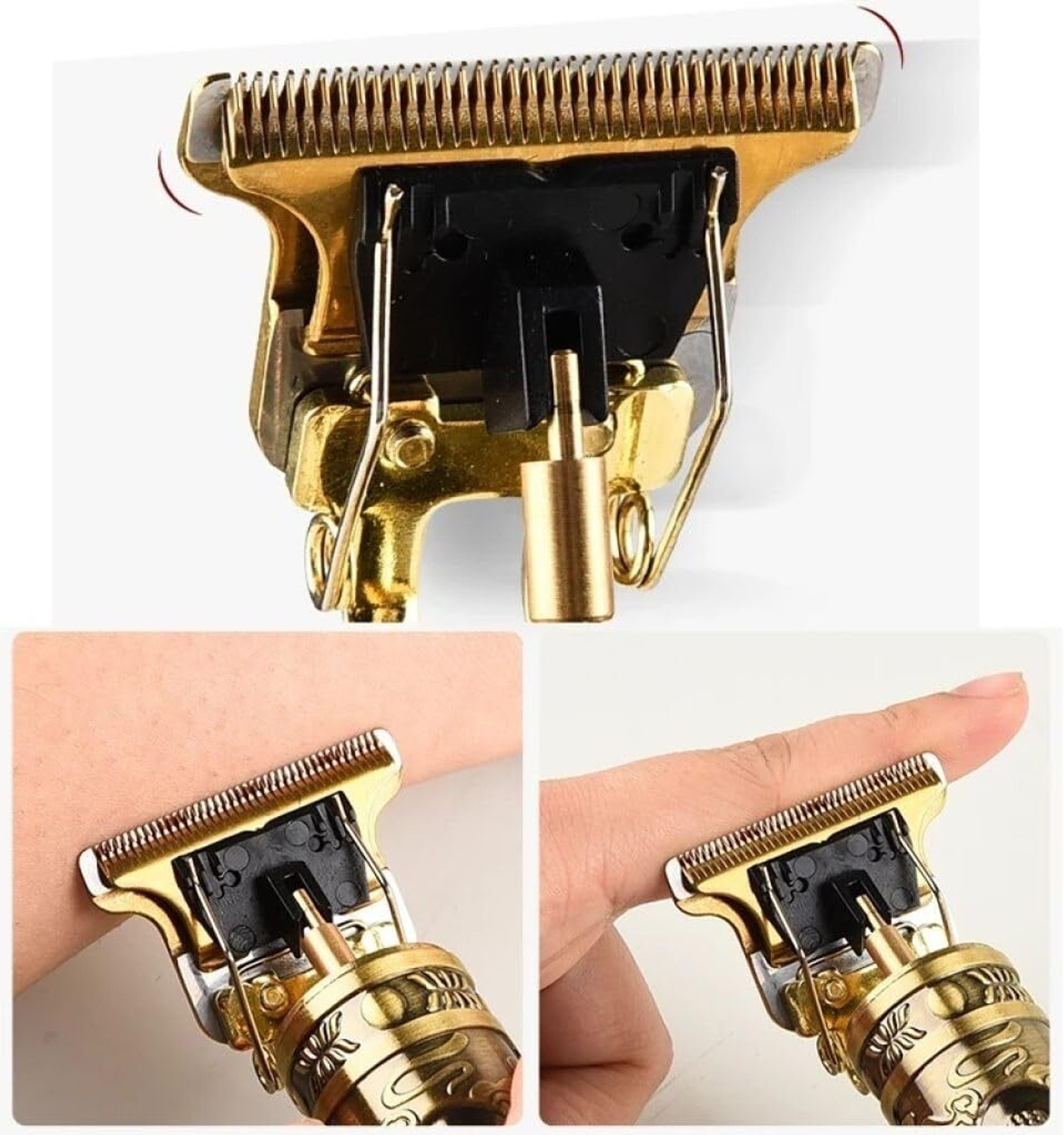 Image of Rocklight RL-C8013 PROFESSIONAL QUALITY Corded Grooming Kit (Gold) Trimmer 45 min Runtime 4 Length Settings (Gold)