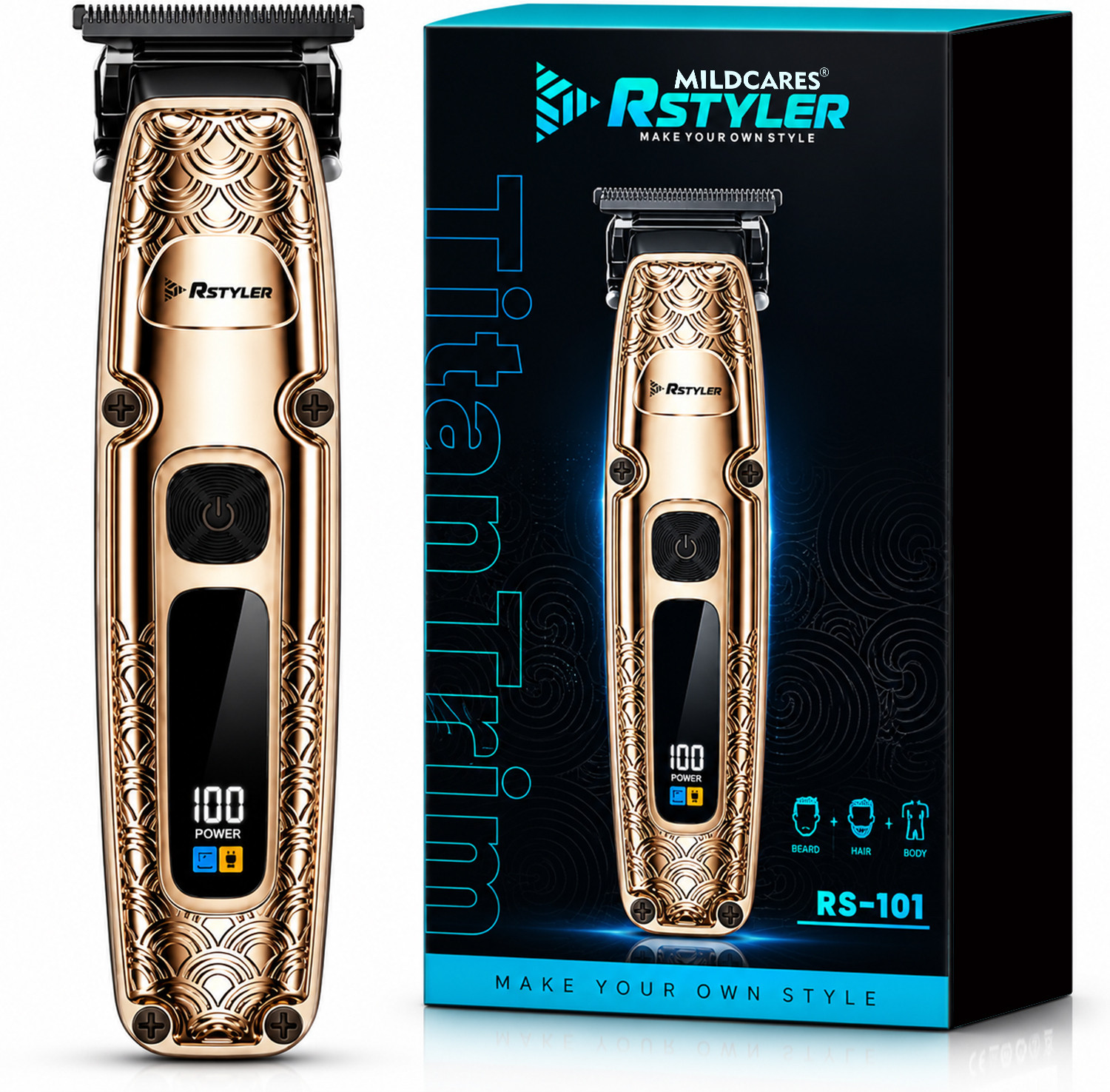 Image of KEMMIE inchKM inch 809A Trimmer 240 min Runtime 4 Length Settings (White)