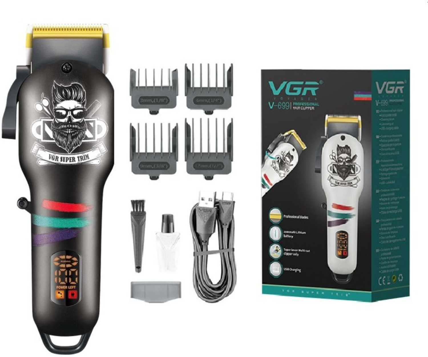 Image of VGR V-981. Fully Waterproof Trimmer 150 min Runtime 4 Length Settings (Yellow)