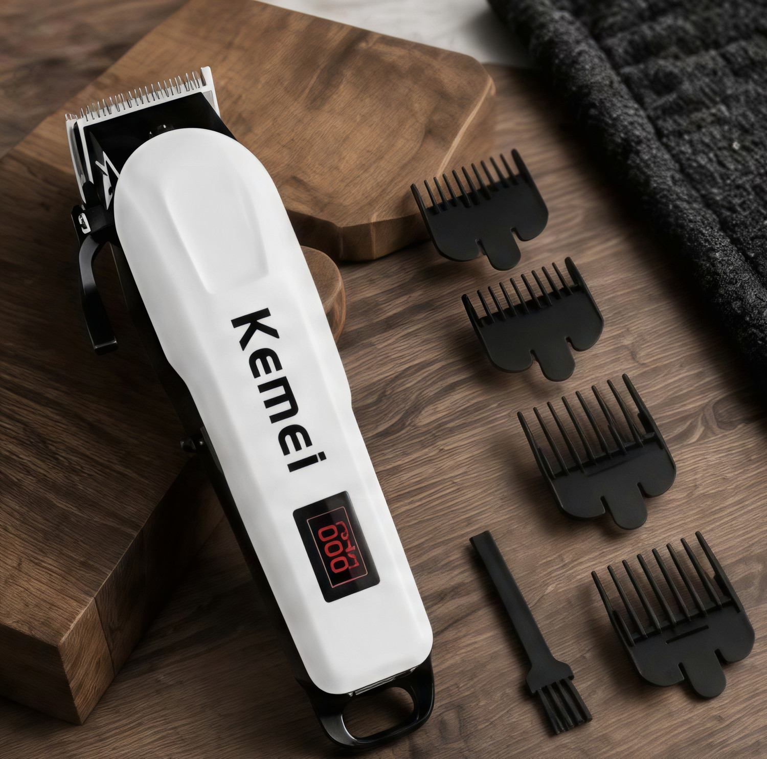 Image of KEMMIE inchKM inch 809A Trimmer 240 min Runtime 4 Length Settings (White)