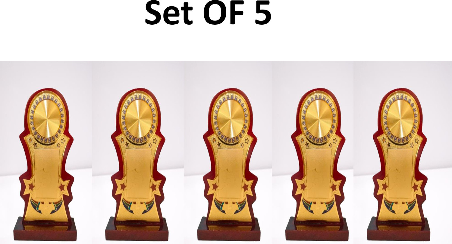 Image of Afiya International Wooden Momento Two Star 8.50 INCH OR 21.60 CM Size (Pack Of 5 )Pcs Trophy Trophy (8.50 INCH)