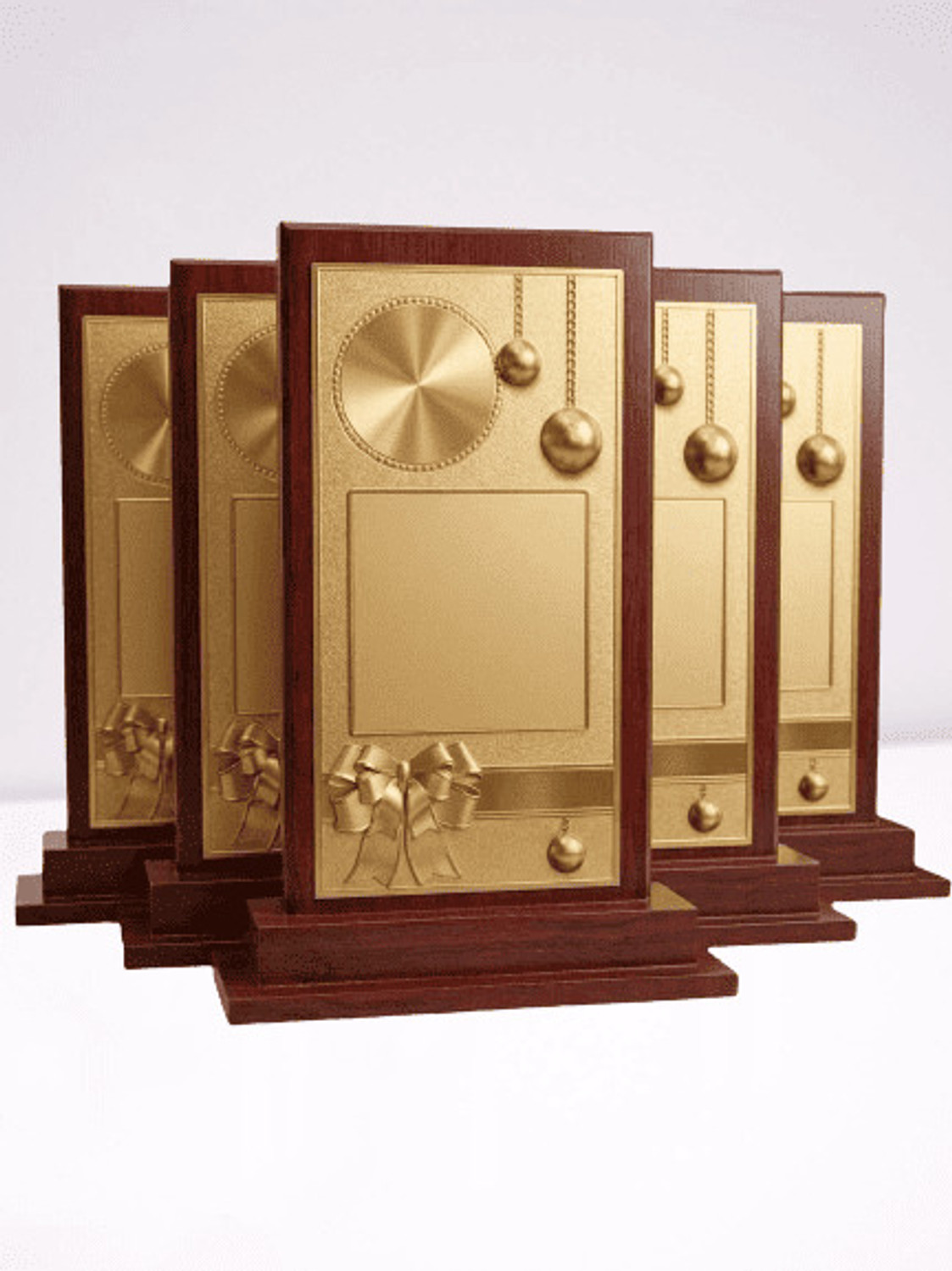 Image of Afiya International Wooden Momento Two Star 8.50 INCH OR 21.60 CM Size (Pack Of 5 )Pcs Trophy Trophy (8.50 INCH)