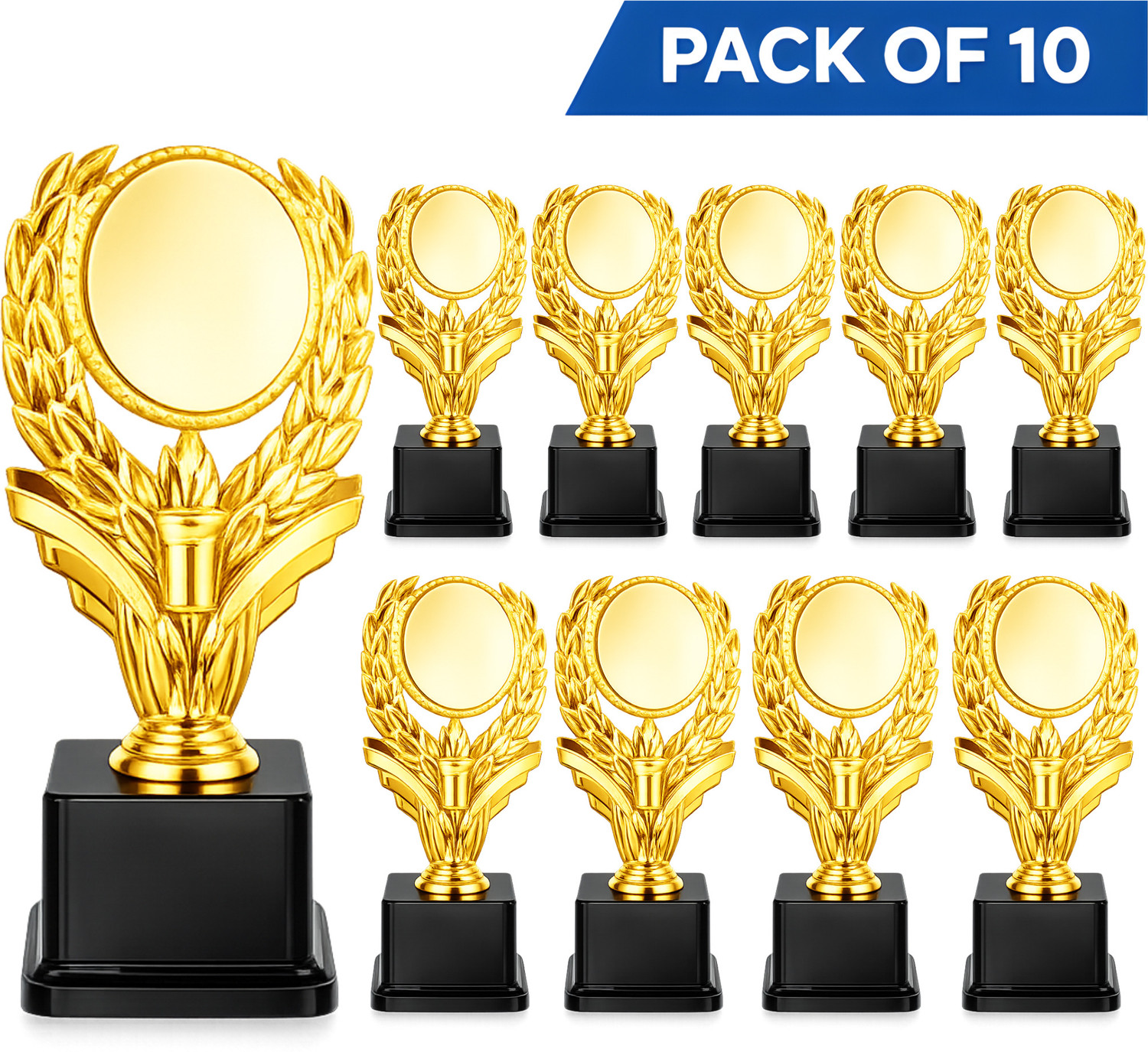 Image of Afiya International Wooden Momento Two Star 8.50 INCH OR 21.60 CM Size (Pack Of 5 )Pcs Trophy Trophy (8.50 INCH)