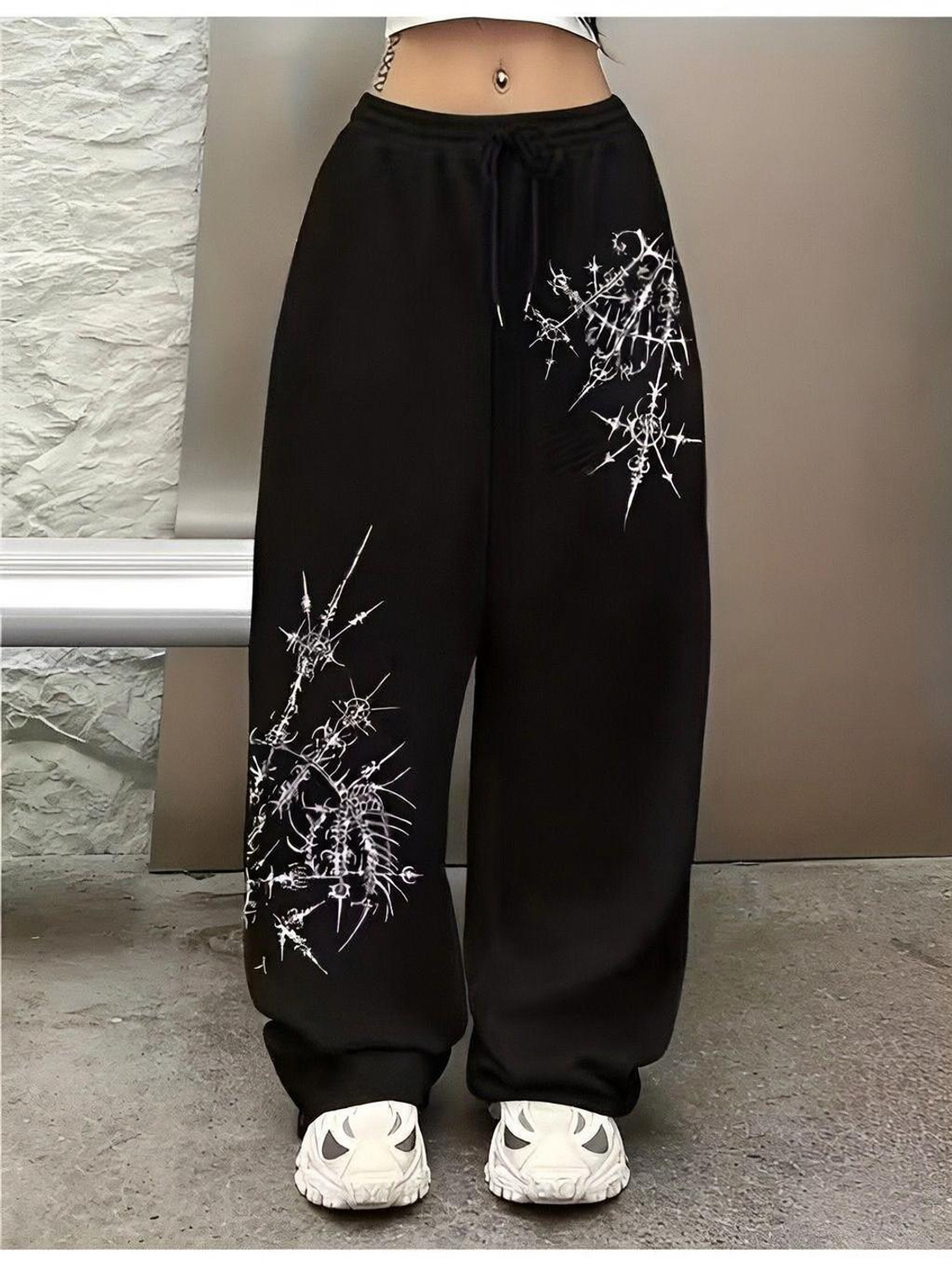 Image of HouseOfCommon Women Loose Fit Cream Polyester Trousers