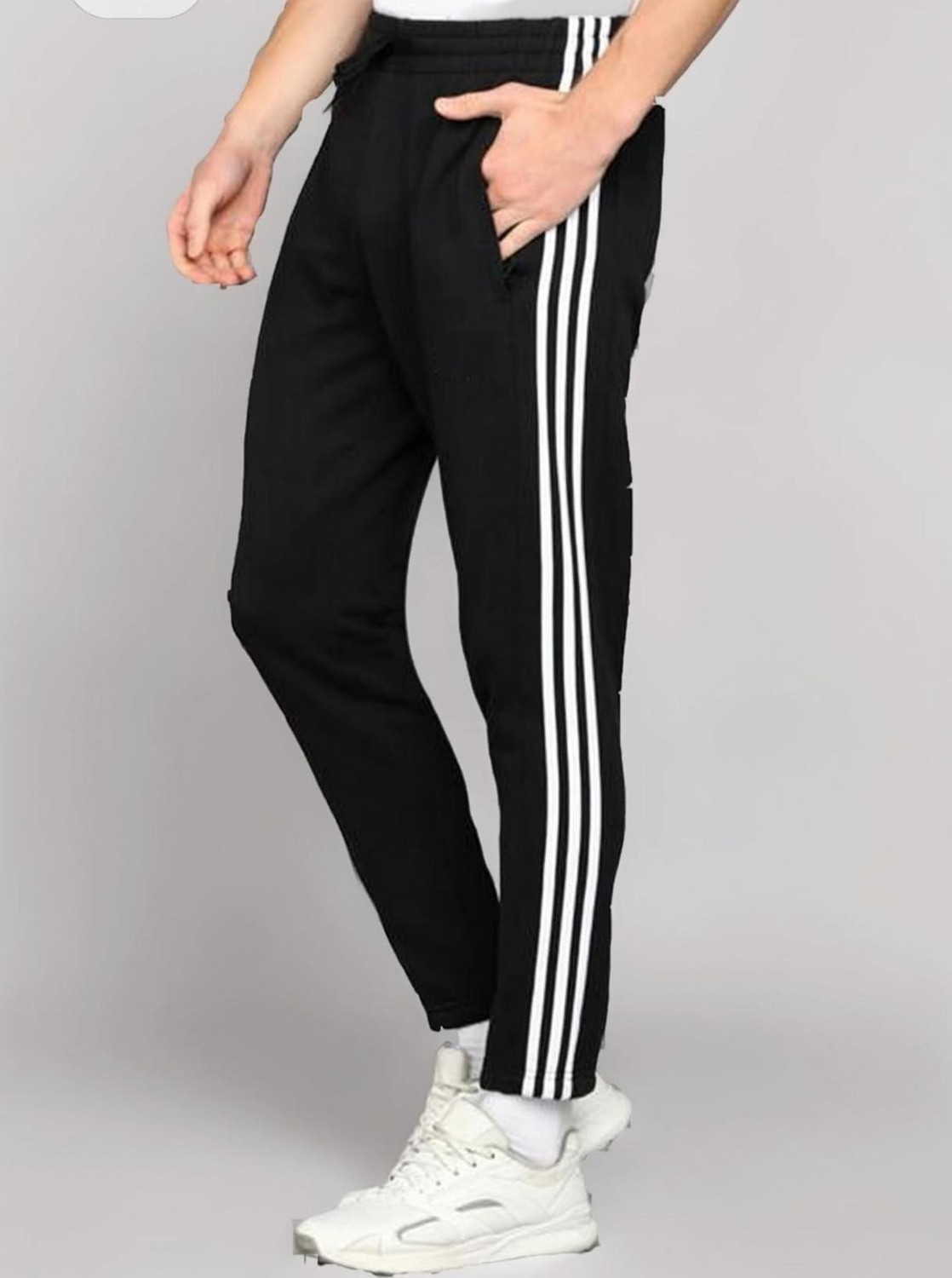 Image of rani Men Relaxed Black Cotton Blend Trousers