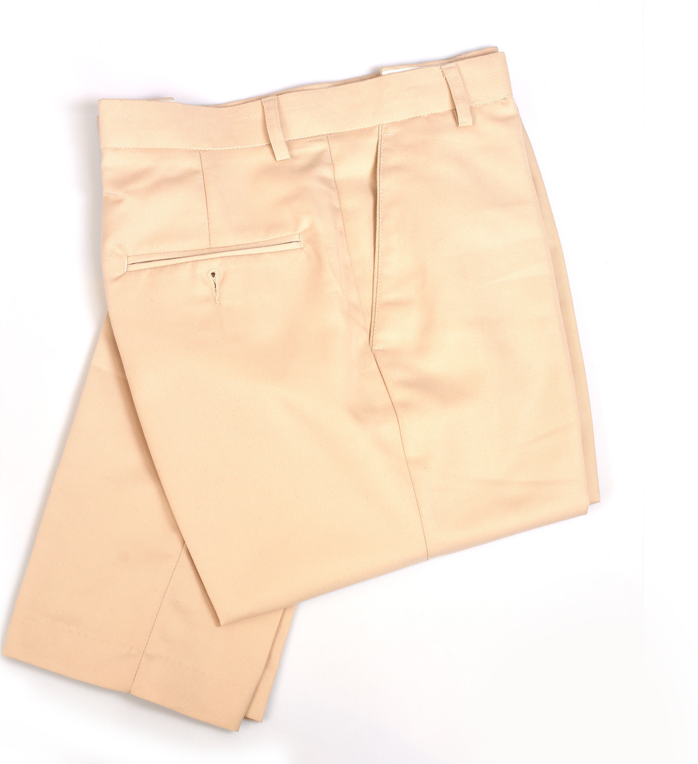 Image of Hoomu Men Regular Fit Beige Cotton Blend Trousers