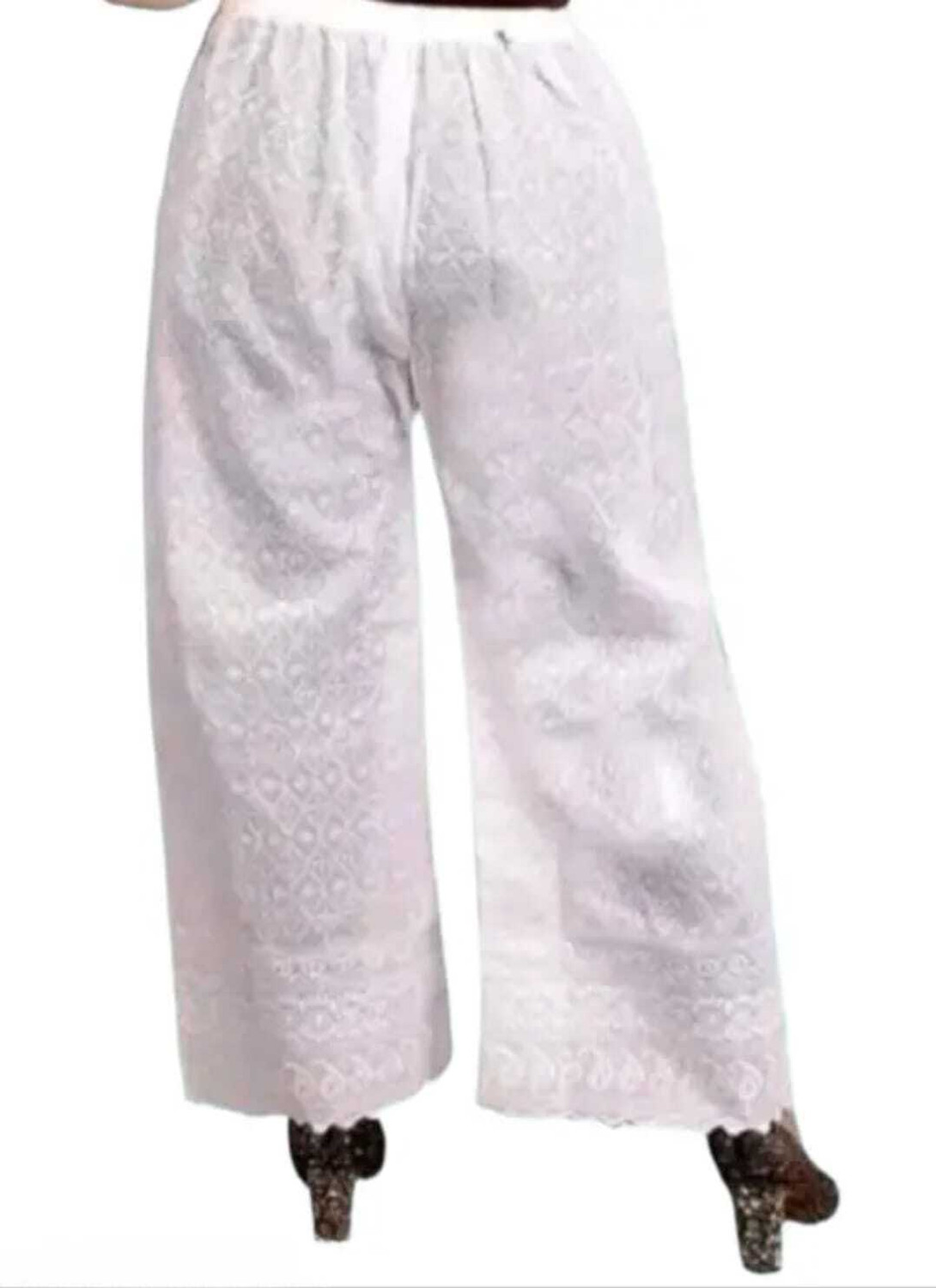 Image of Liance Women Regular Fit White Pure Cotton Trousers