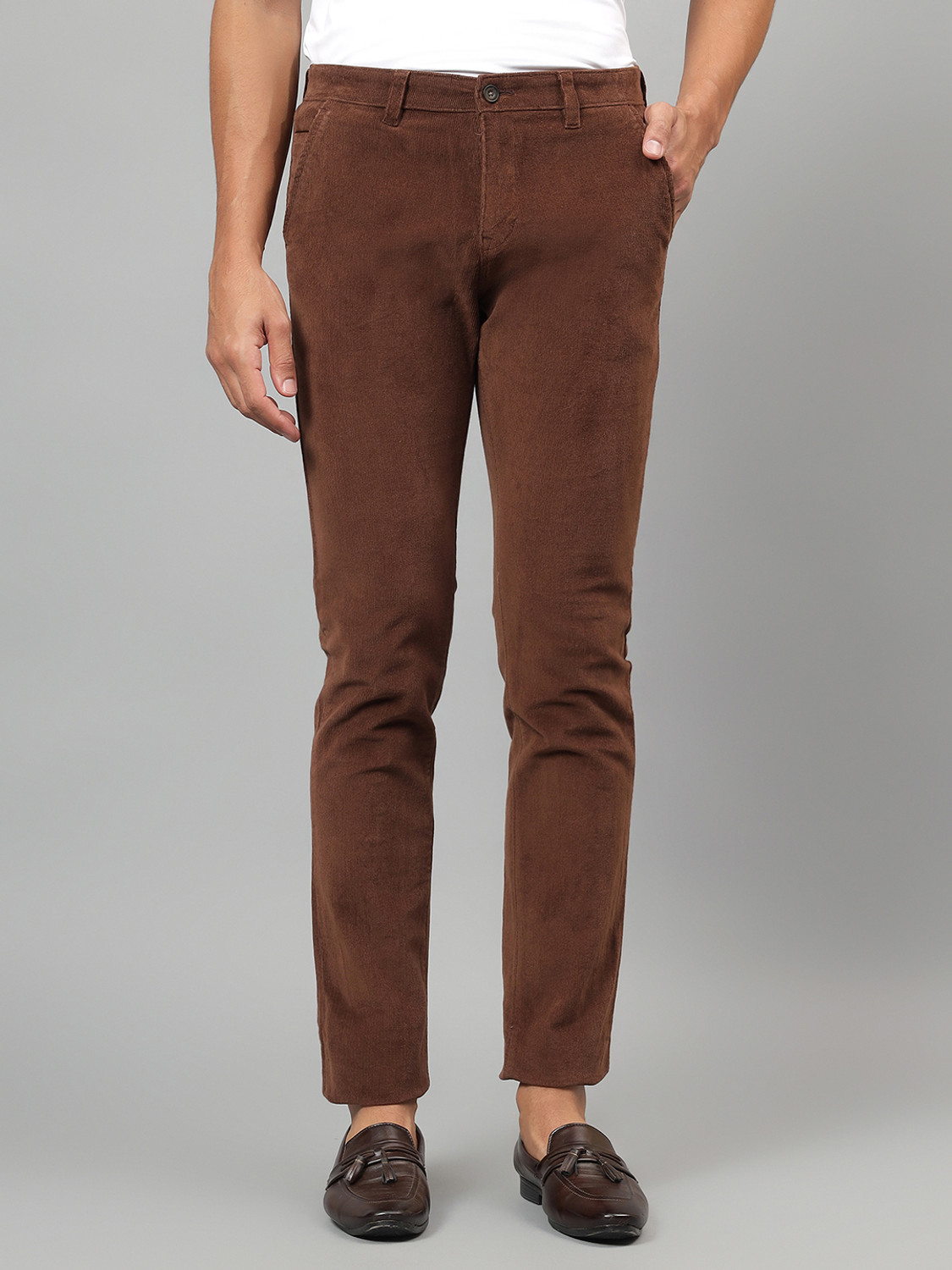 CANTABIL Regular Fit Men Brown Trousers - Image 1