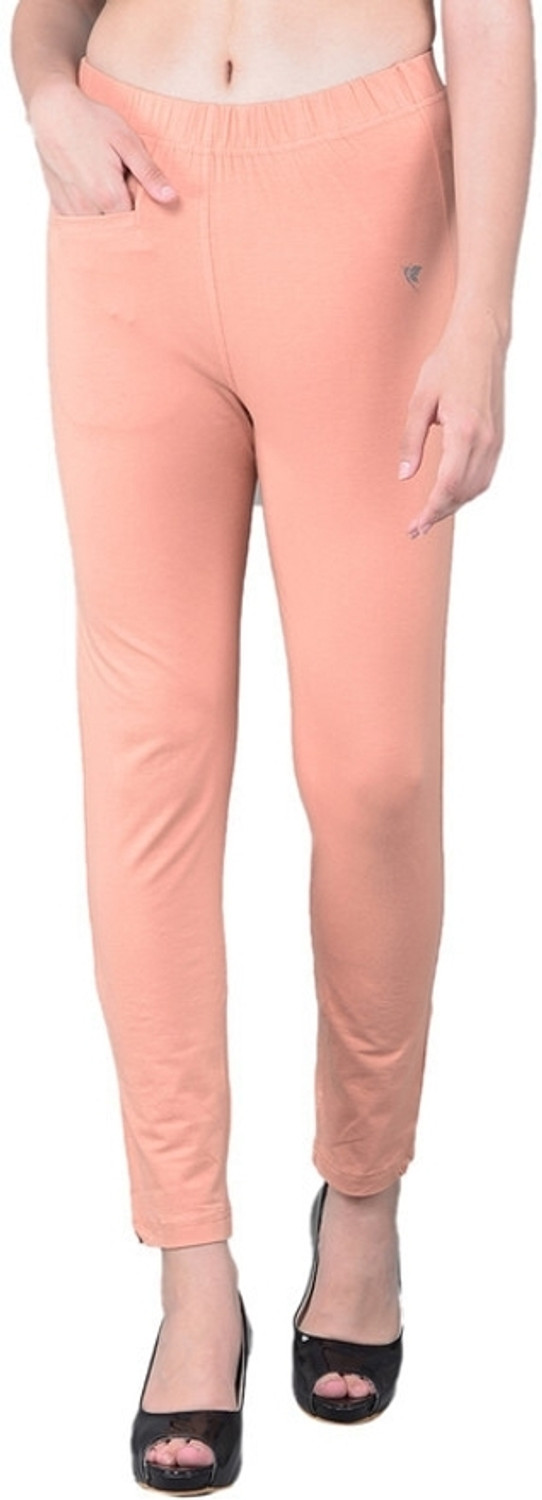 Image of Comfort Lady Women Regular Fit Pink Cotton Blend Trousers