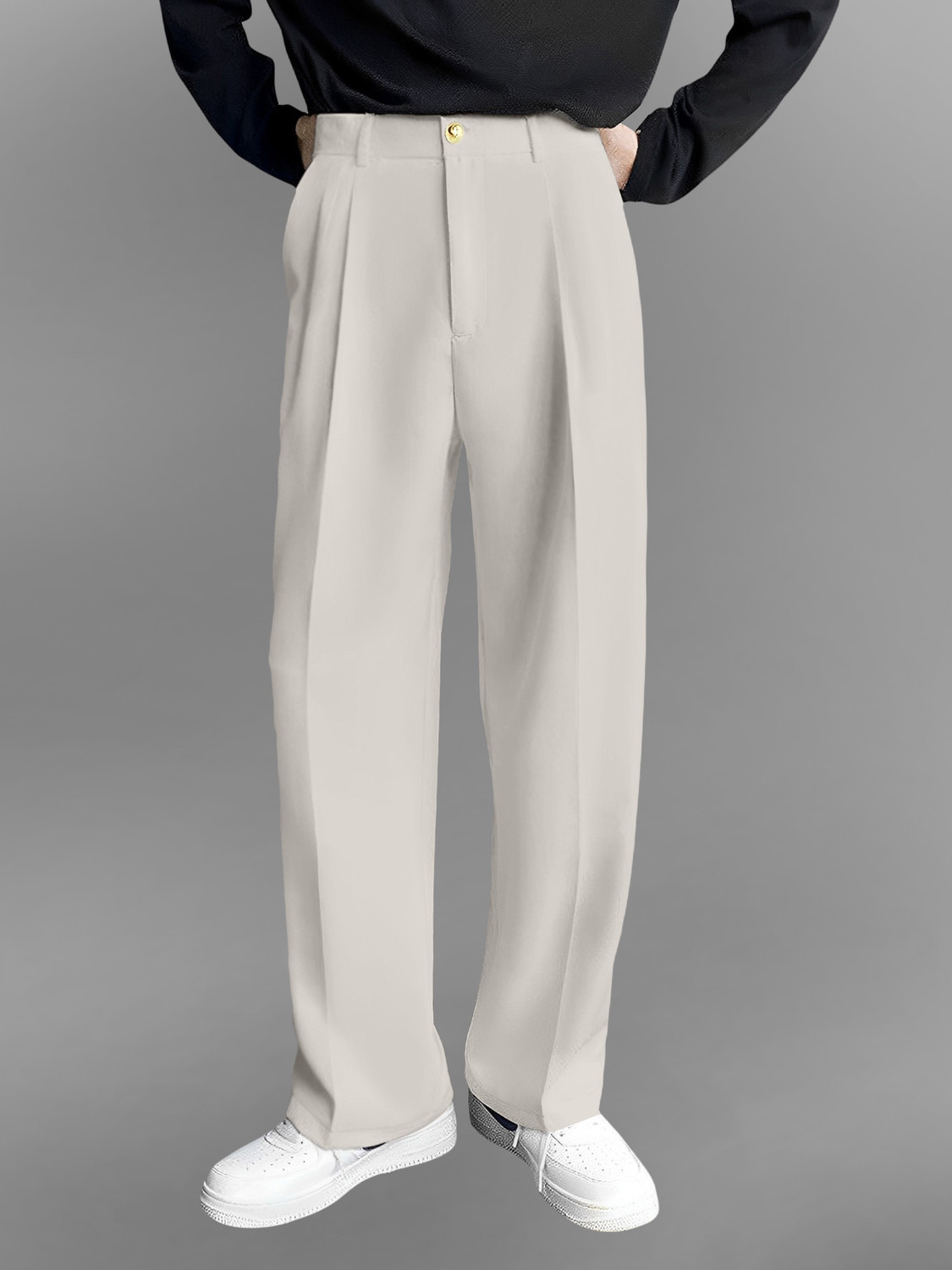 FTX Men Loose Fit White Trousers - Image 1