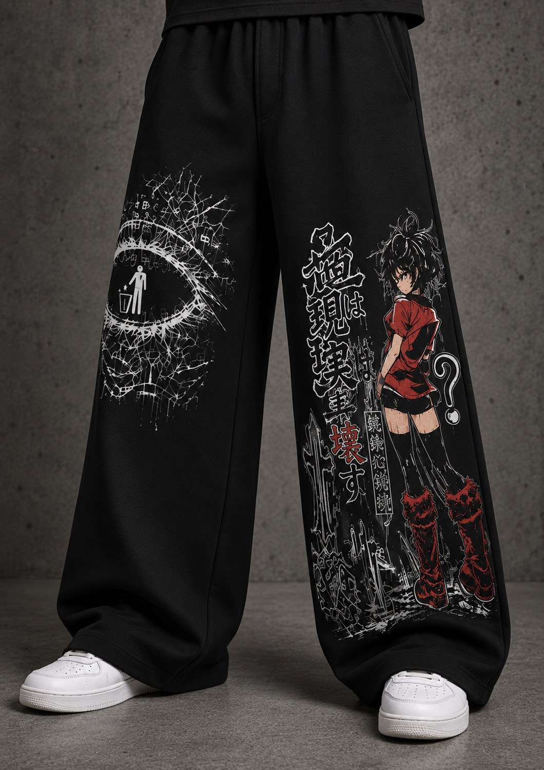 Larrendevis Men Loose Fit Black Cotton Blend Trousers - Image 1