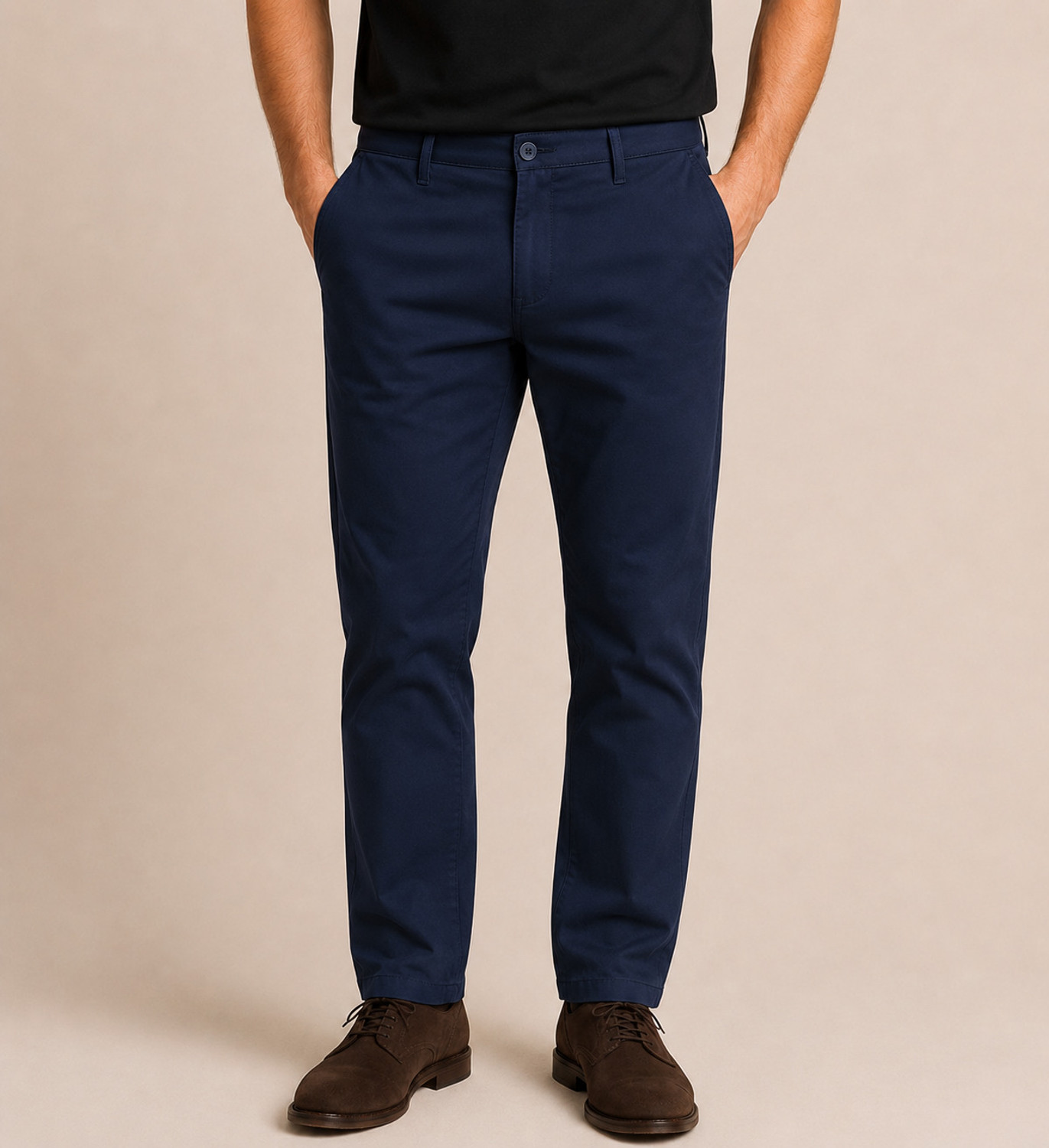 Image of FUBAR Men Regular Fit Grey Cotton Blend Trousers