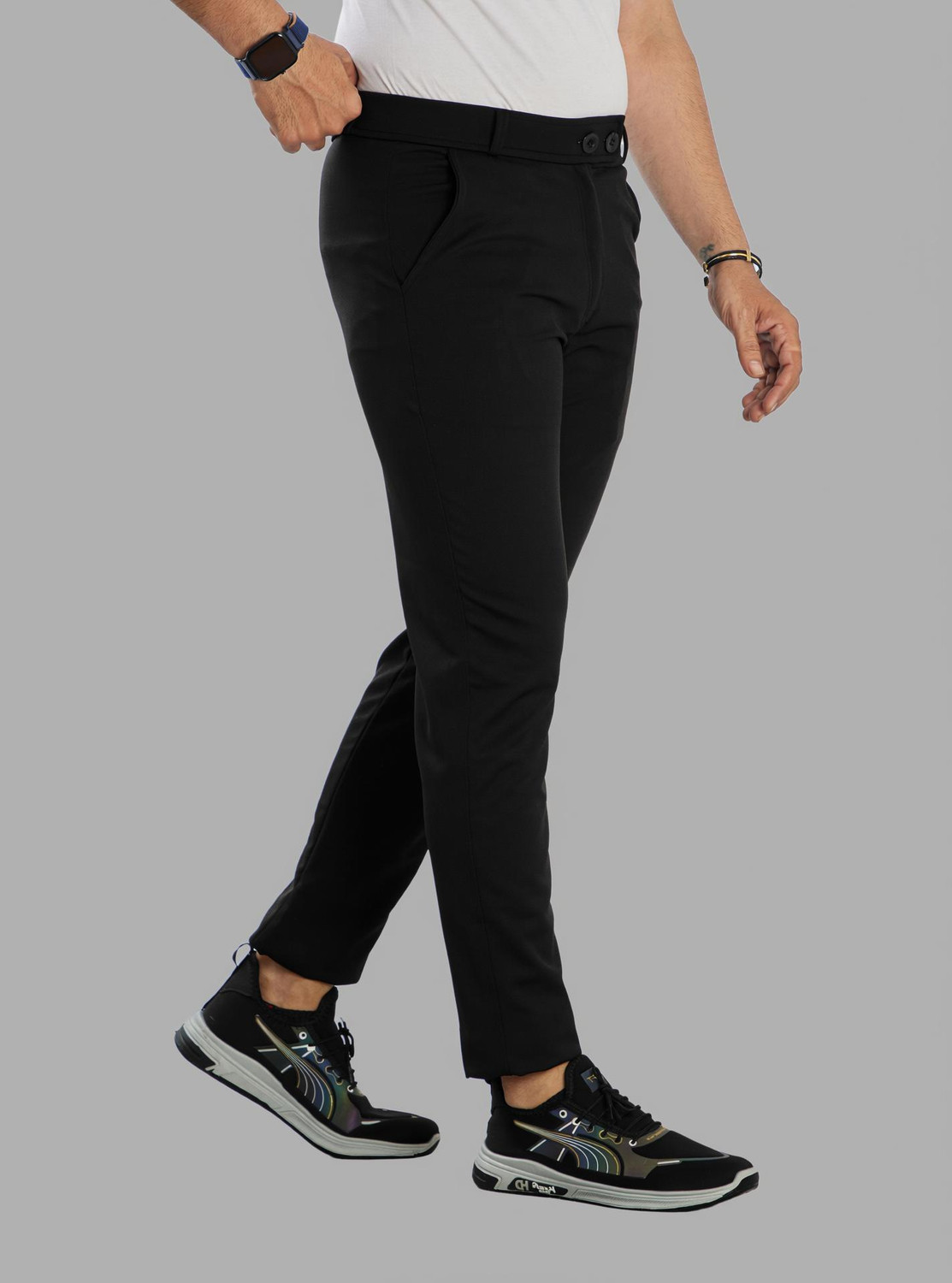 We Perfect Slim Fit Men Black Trousers - Image 6