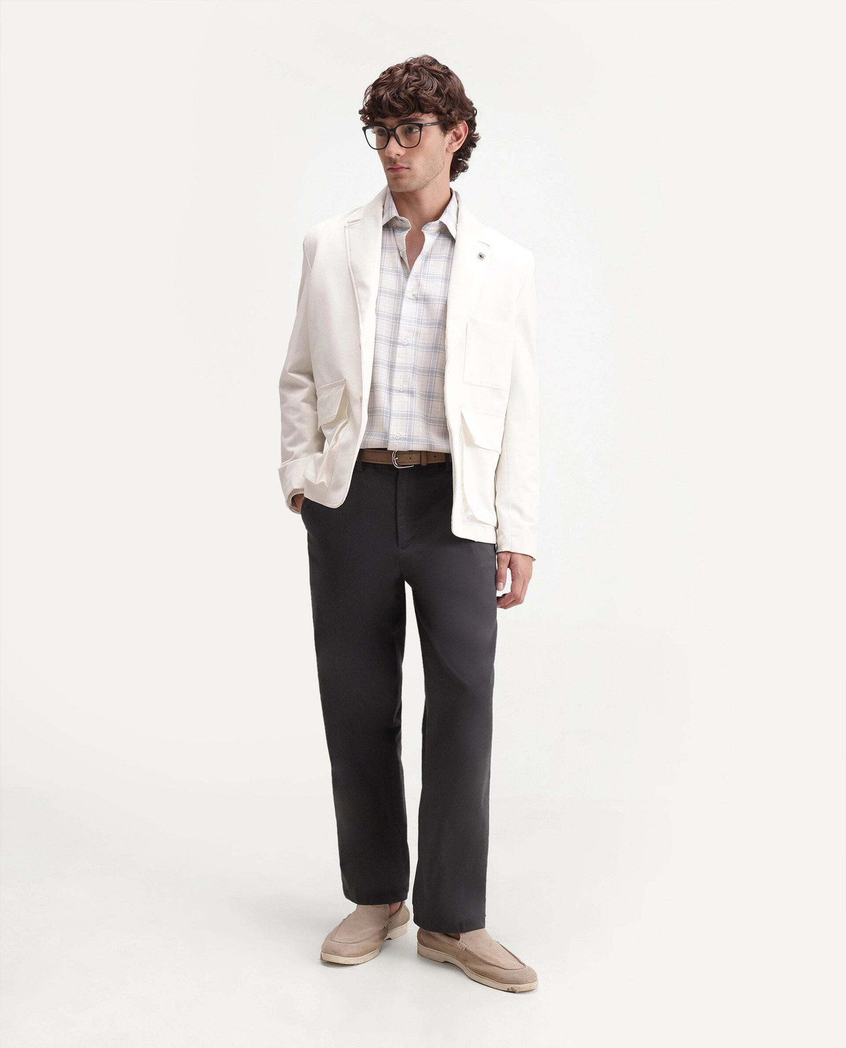 Image of RARE RABBIT Men Slim Fit Green Pure Cotton Trousers