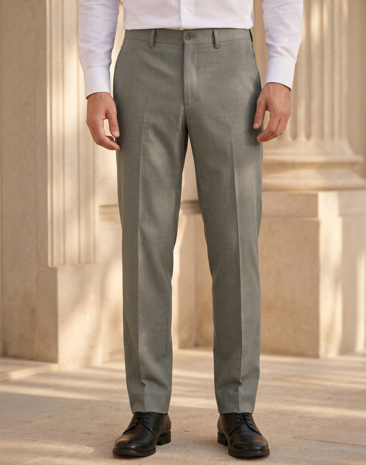 Image of ARROW Men Regular Fit Blue Viscose Rayon Trousers