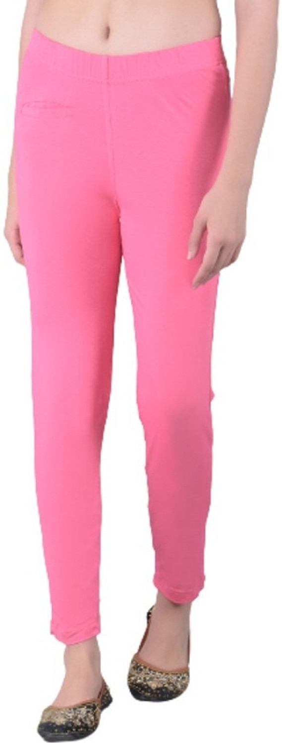 Image of Comfort Lady Women Regular Fit Pink Cotton Blend Trousers