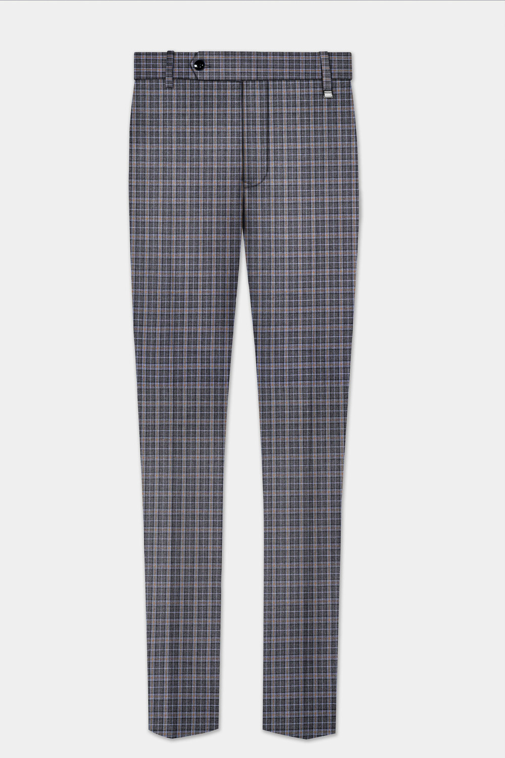 Image of VAN HEUSEN Men Regular Fit Black Polyester Trousers