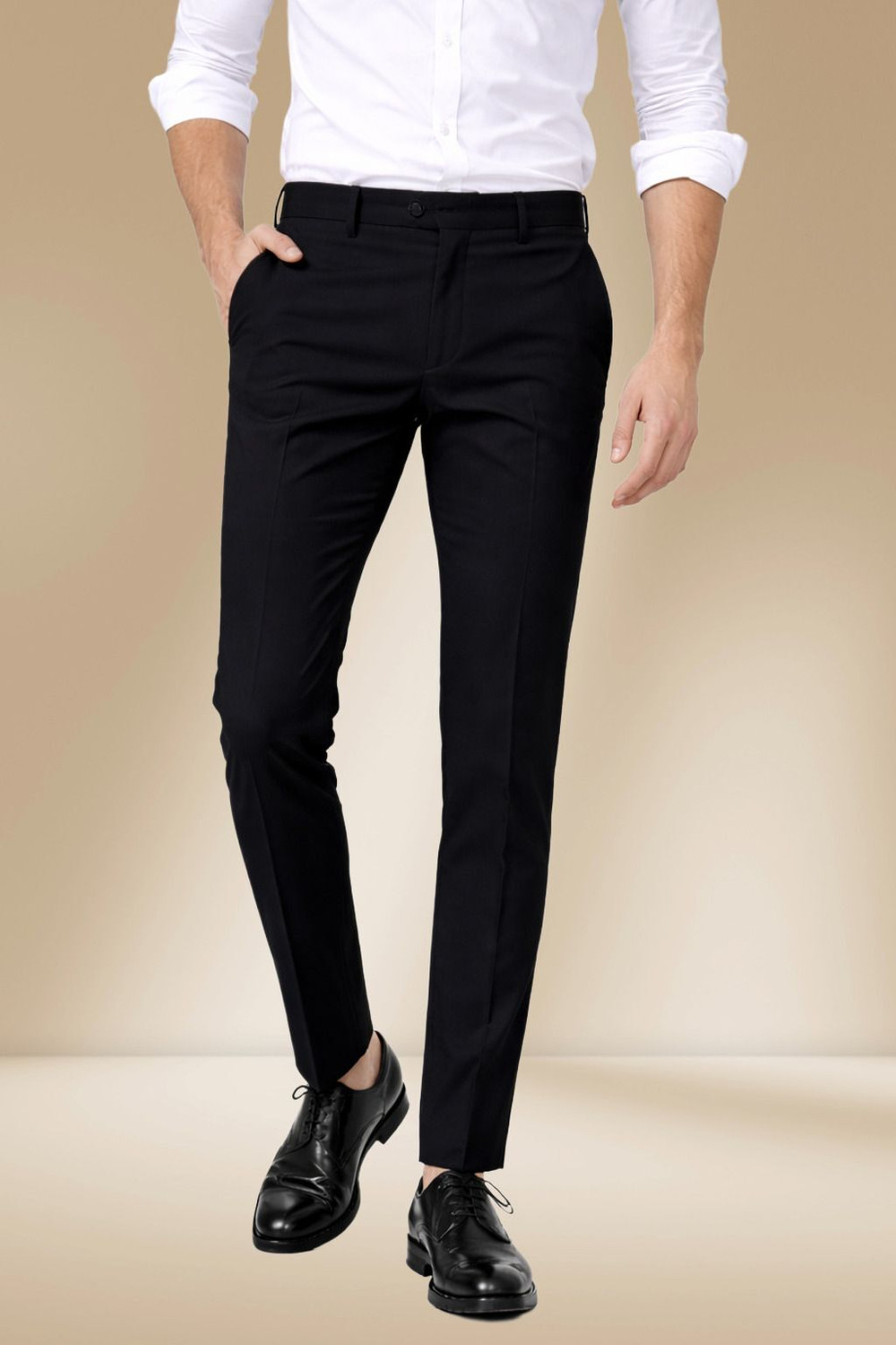 Image of FUBAR Men Slim Fit Grey Viscose Rayon Trousers