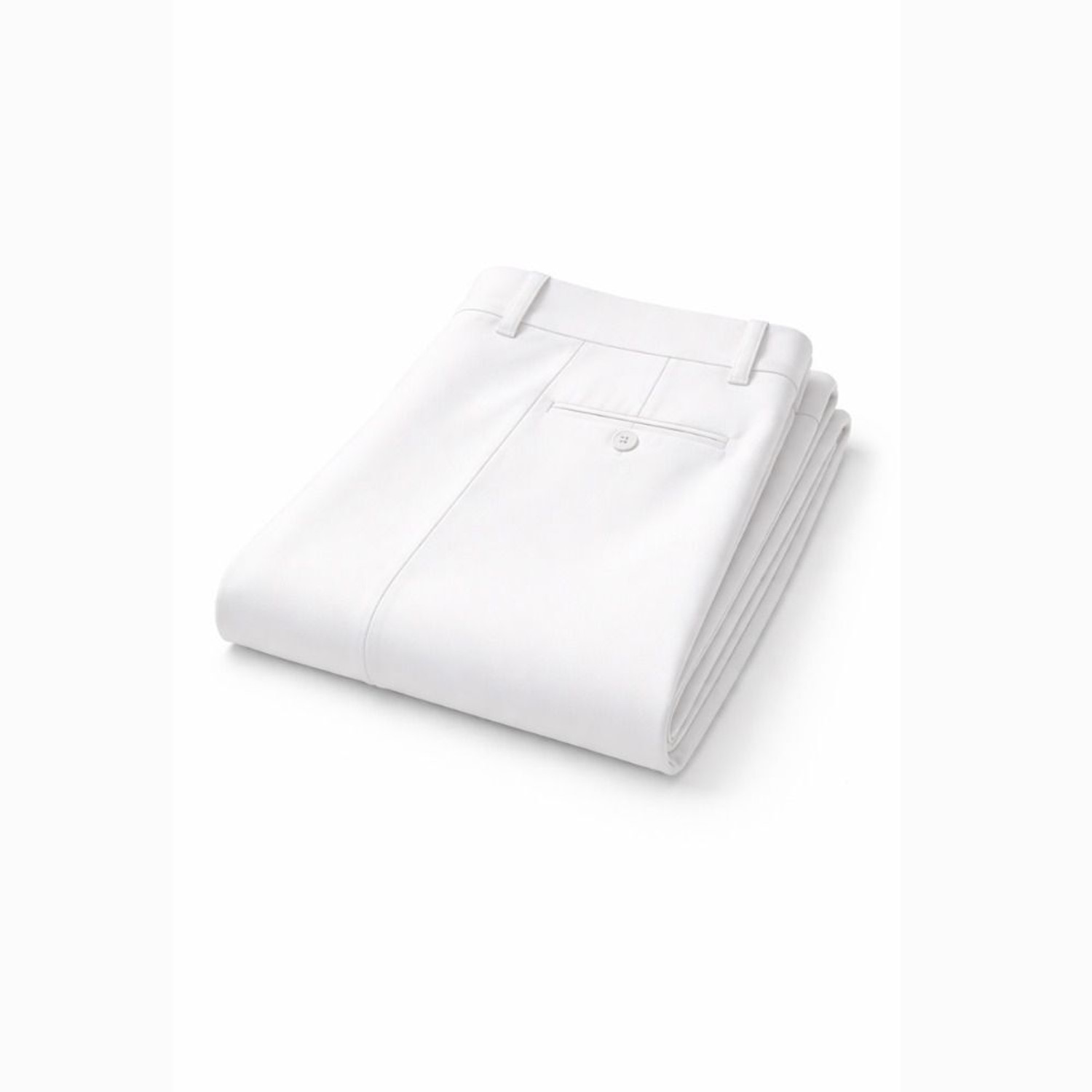 Image of AKTHREADSS Men Relaxed White Cotton Blend Trousers