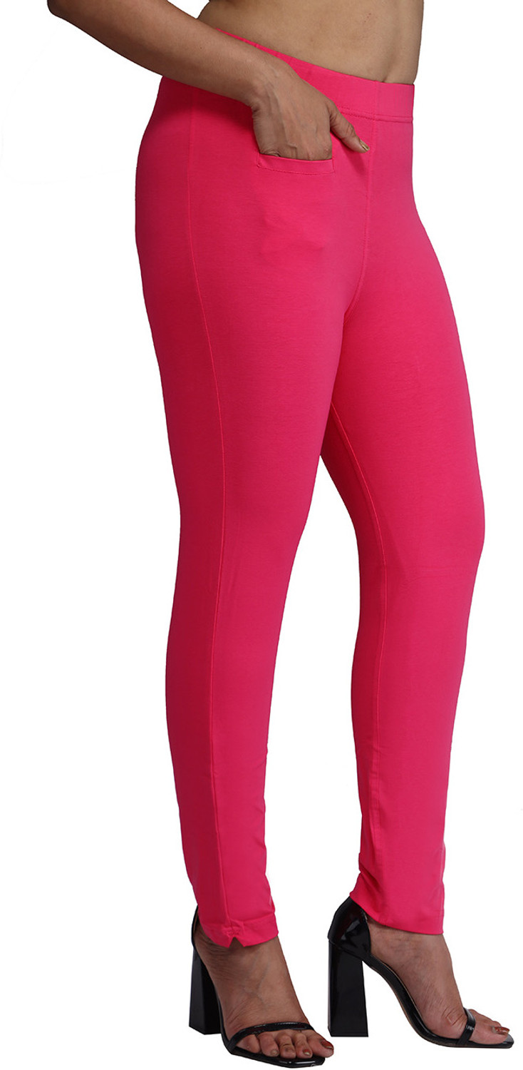 Image of Comfort Lady Women Regular Fit Pink Cotton Blend Trousers
