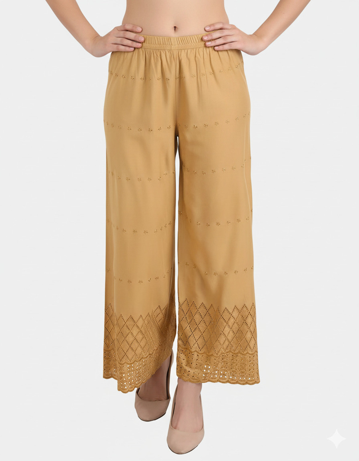 Image of VSPCreation Pack of 3 Women Regular Fit Multicolor Lycra Blend Trousers