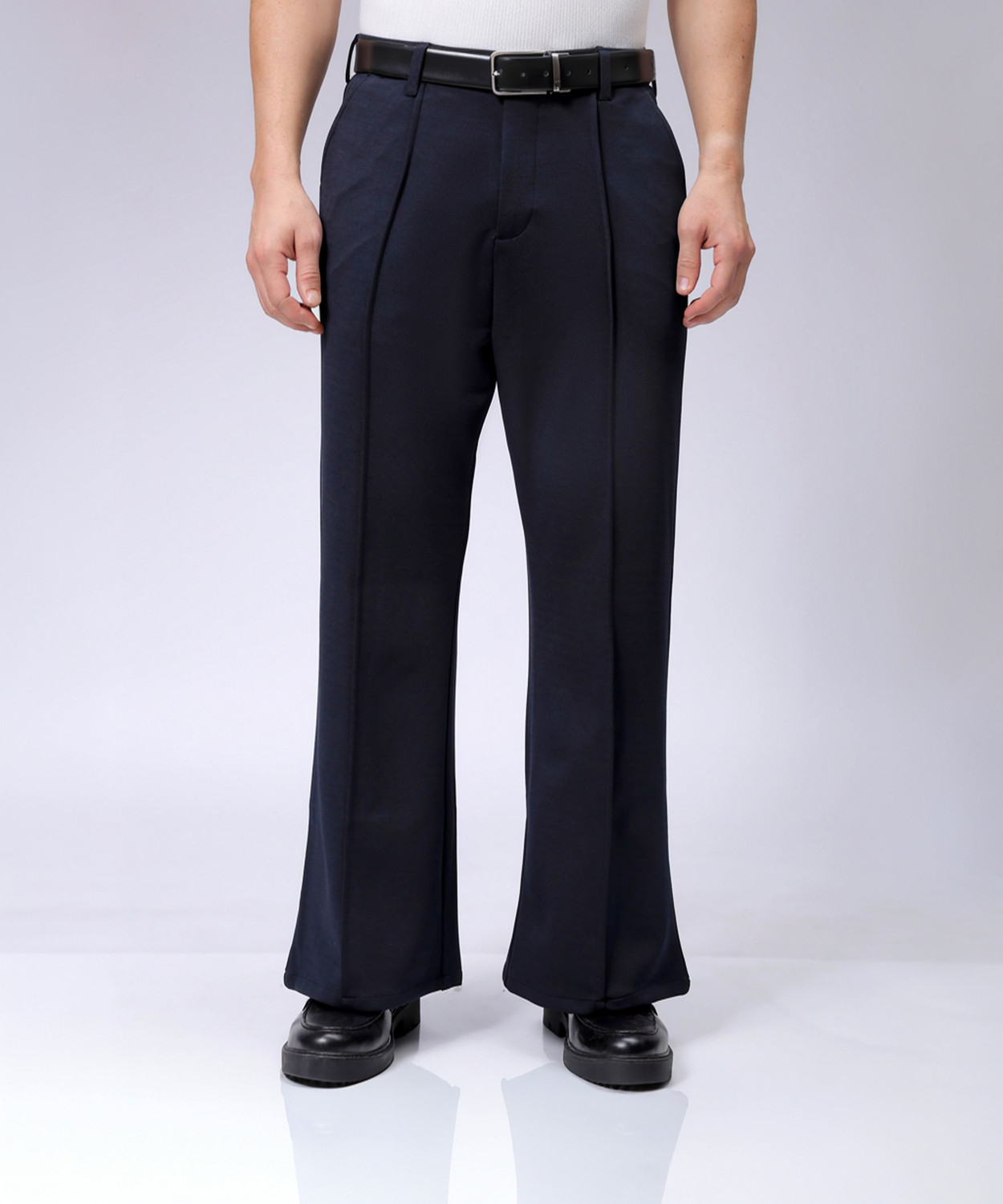 The Indian Garage Co. Flared Blue Trousers - Image 1