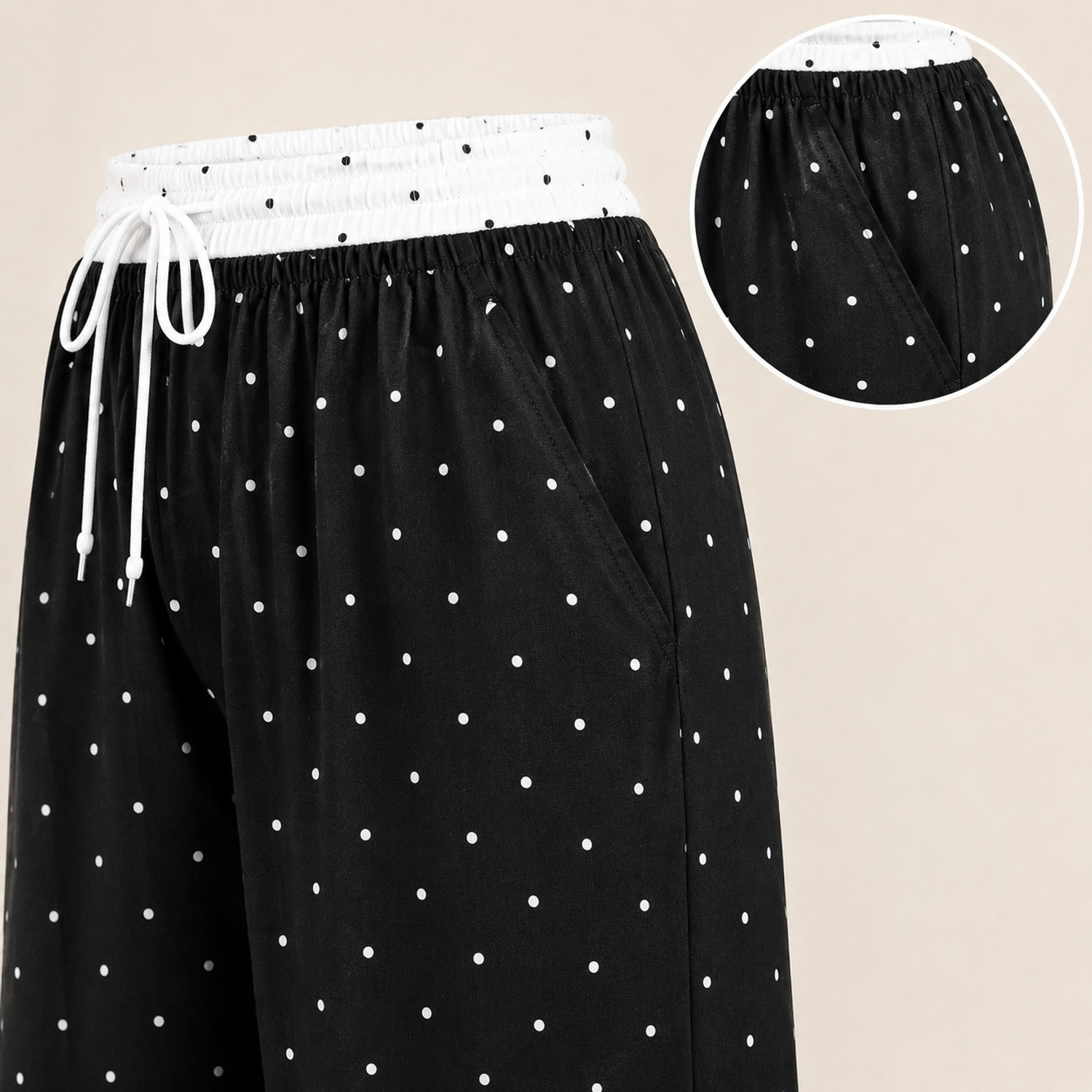 Image of haniya fashion Women Flared Black Polyester Trousers