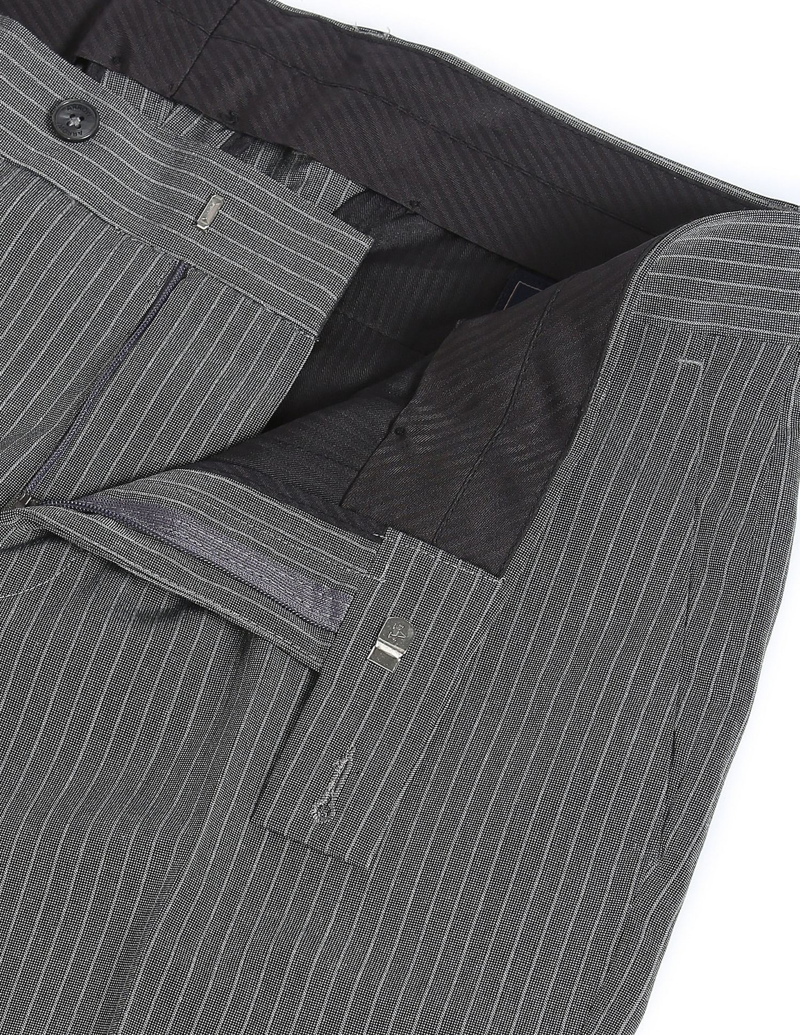 Image of ARROW Men Regular Fit Grey Viscose Rayon Trousers