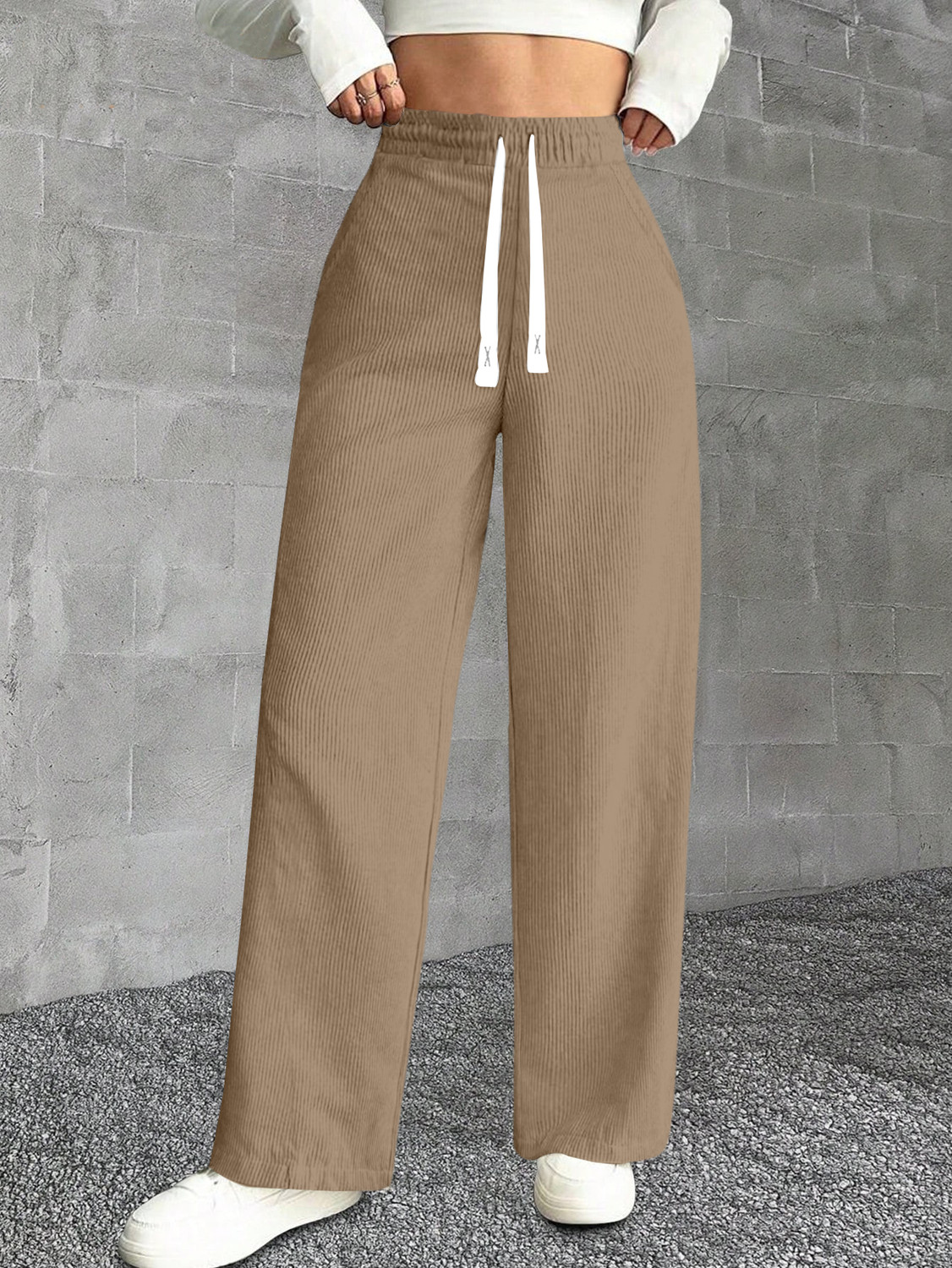 Image of Roadster Pack of 2 Women Relaxed Multicolor Cotton Blend Trousers