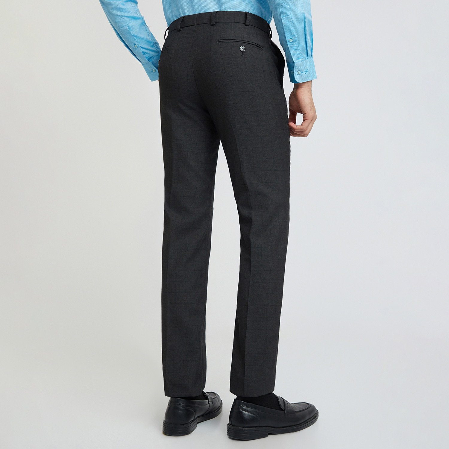 Image of PARK AVENUE Men Regular Fit Brown Polyester Trousers