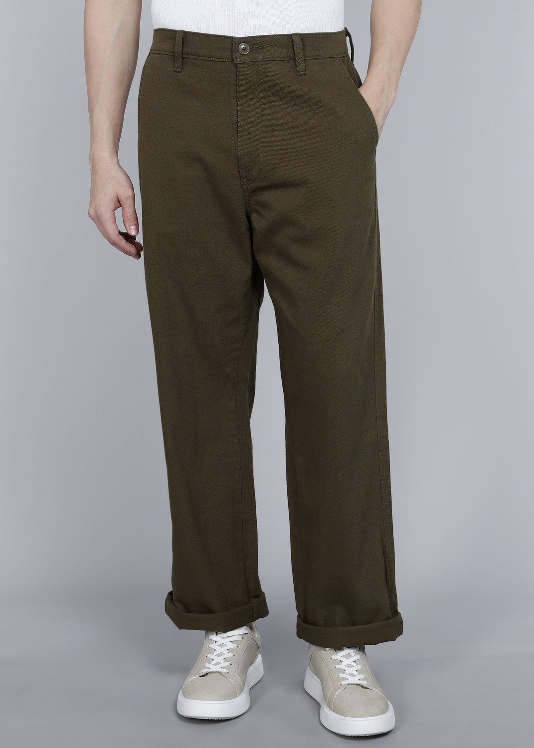 LEVI'S Loose Fit Men Green Trousers