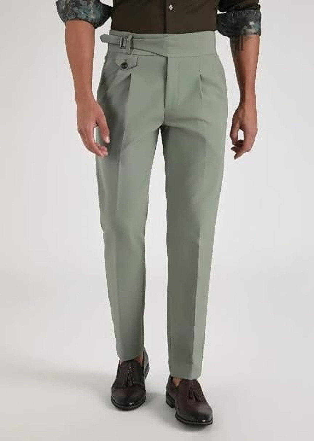 Image of SKENJEL Men Regular Fit Beige Polyester Trousers