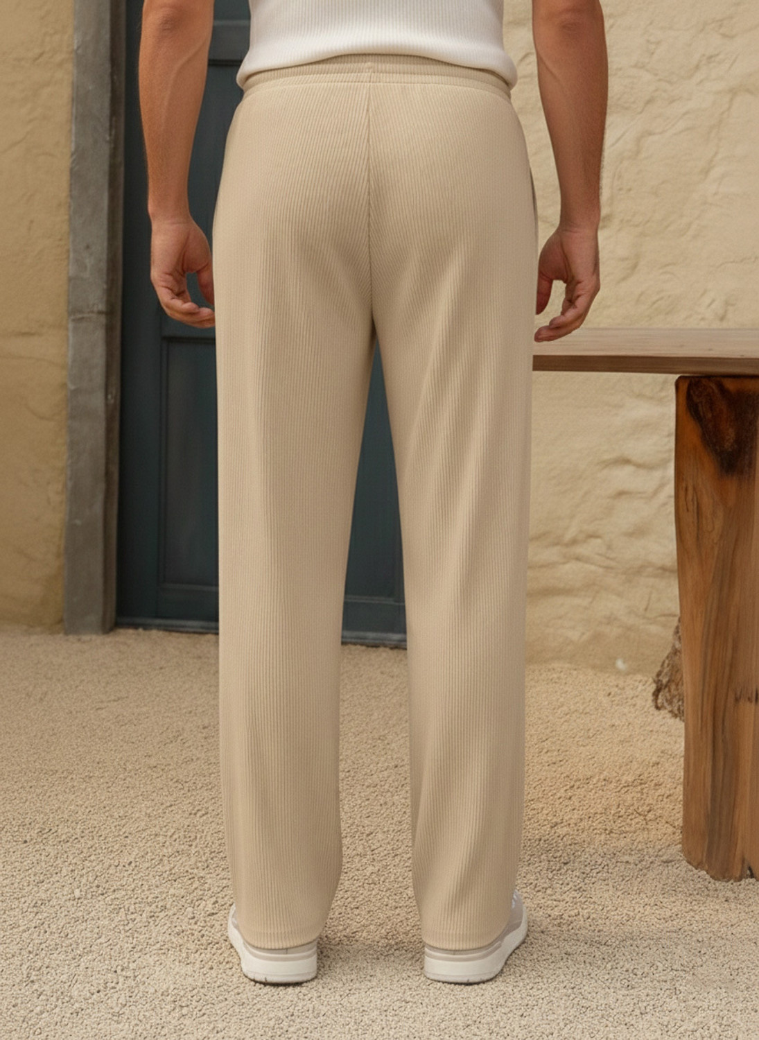 Image of Roadster Pack of 3 Men Regular Fit Multicolor Cotton Blend Trousers