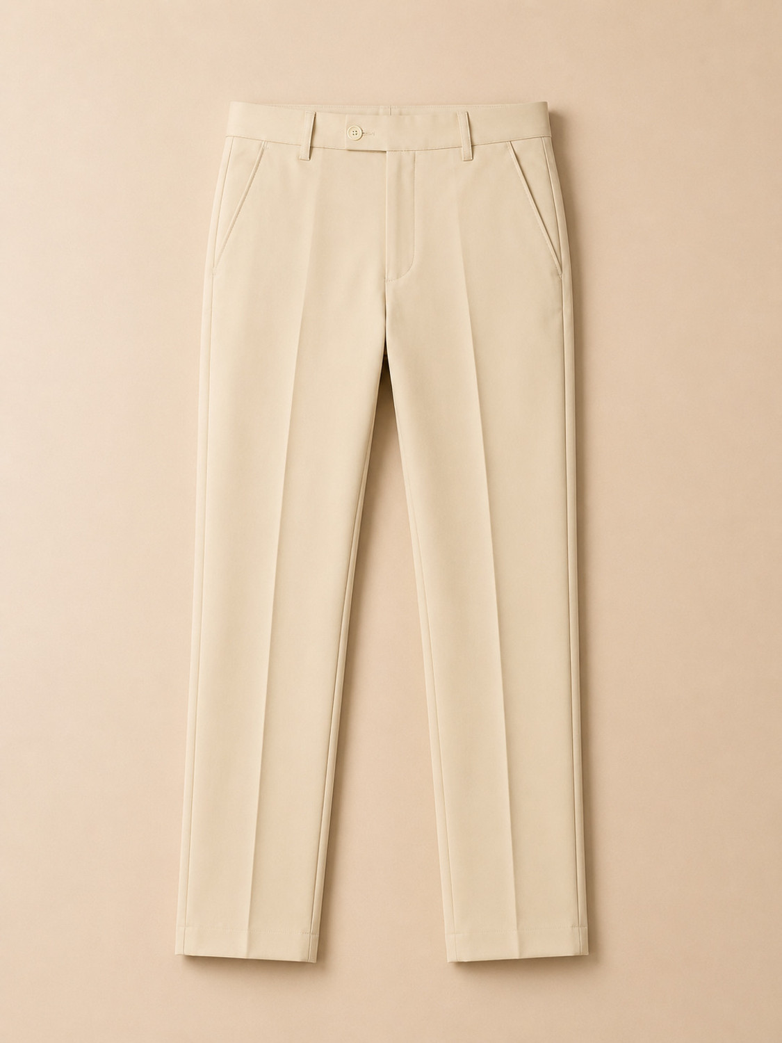 GANPATISULZ Men Slim Fit Beige Trousers - Image 1