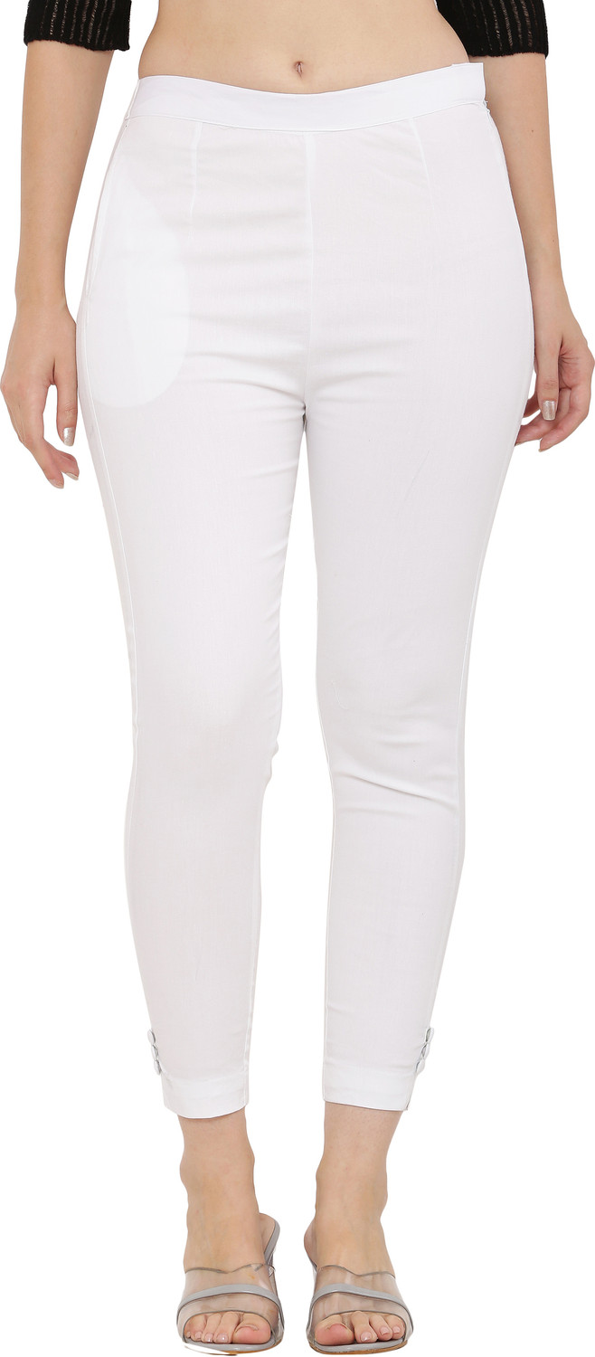 Image of Riya Collections Women Regular Fit Black Cotton Blend Trousers