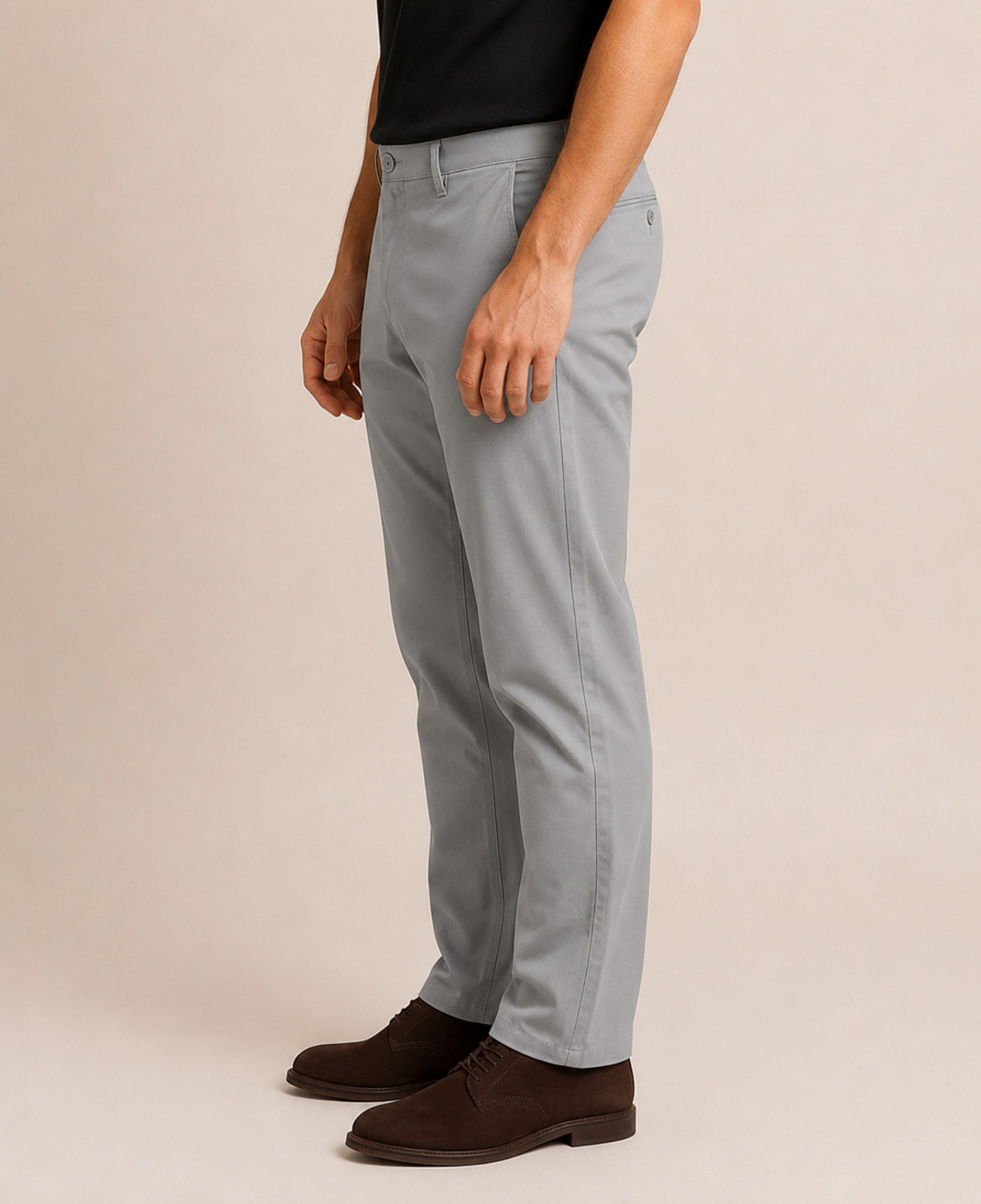Image of FUBAR Men Regular Fit Grey Cotton Blend Trousers