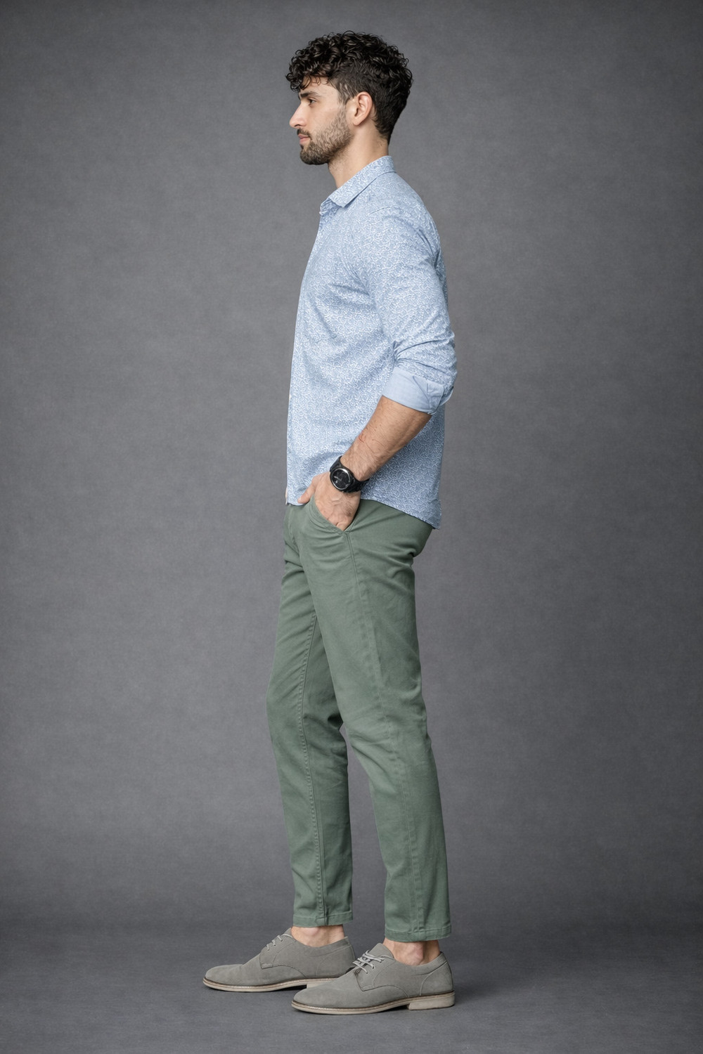 Image of Tanip Men Slim Fit Green Satin Trousers