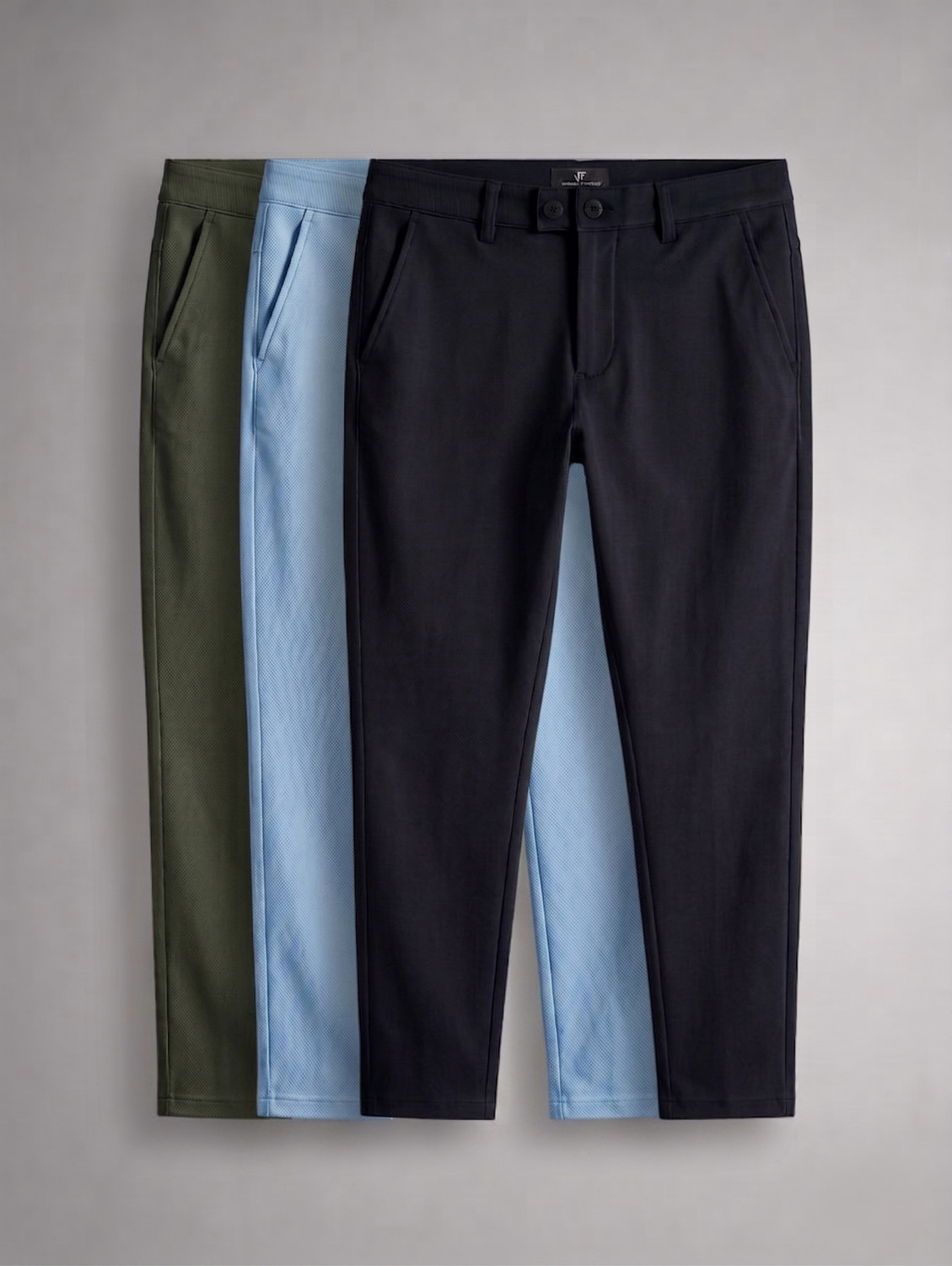 TheMutedThreads 3-Pack Slim Fit Lycra Trousers - Image 1