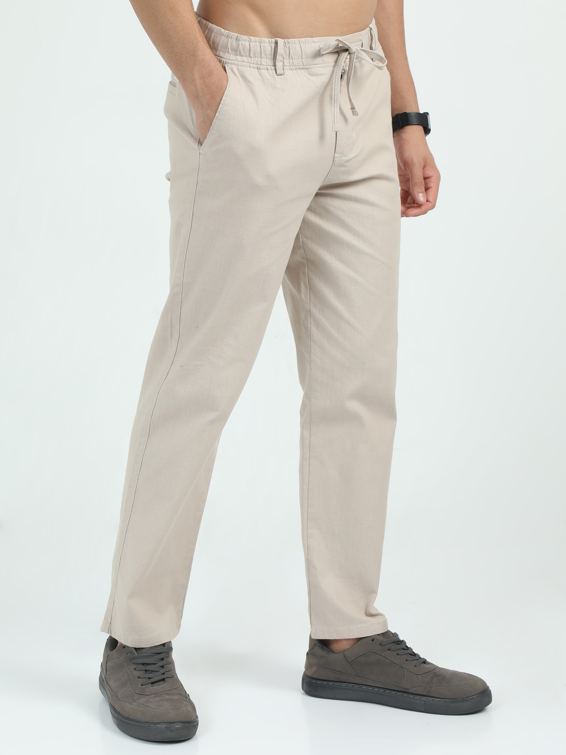 Bellaciao Men Cream Trousers - Image 6