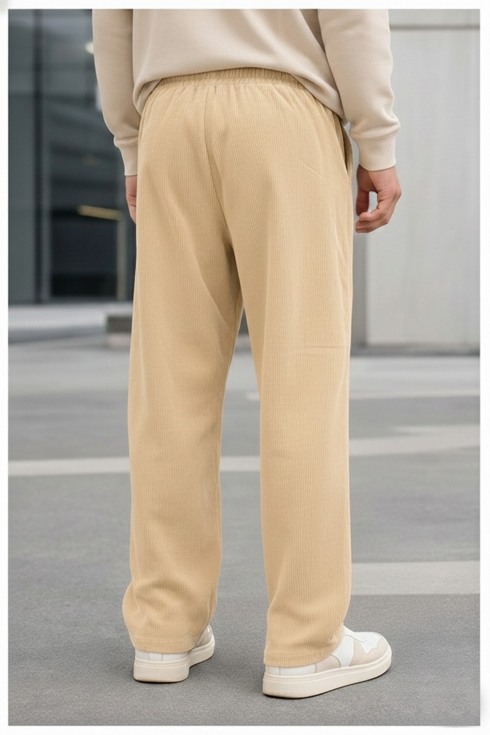 Image of Roadster Men Relaxed Multicolor Cotton Blend Trousers