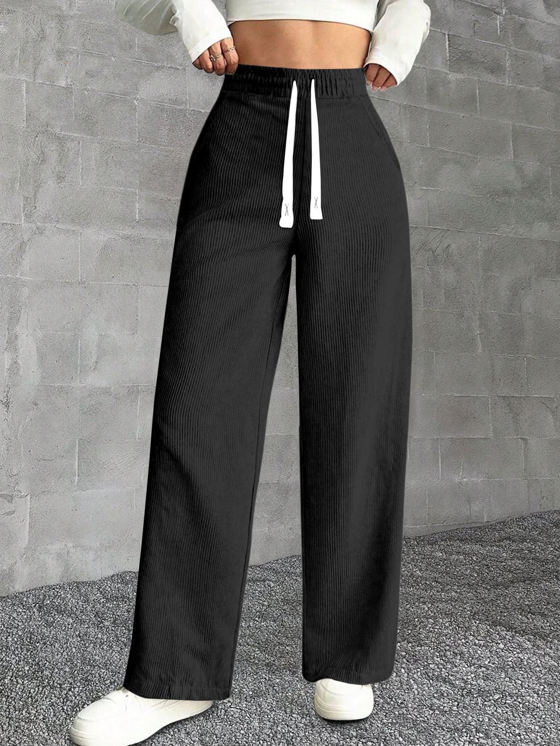 Image of Roadster Pack of 2 Women Relaxed Multicolor Cotton Blend Trousers