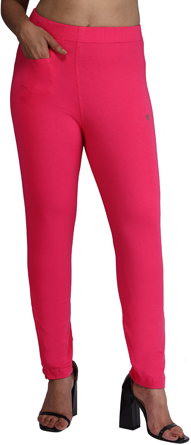 Image of Comfort Lady Women Regular Fit Pink Cotton Blend Trousers