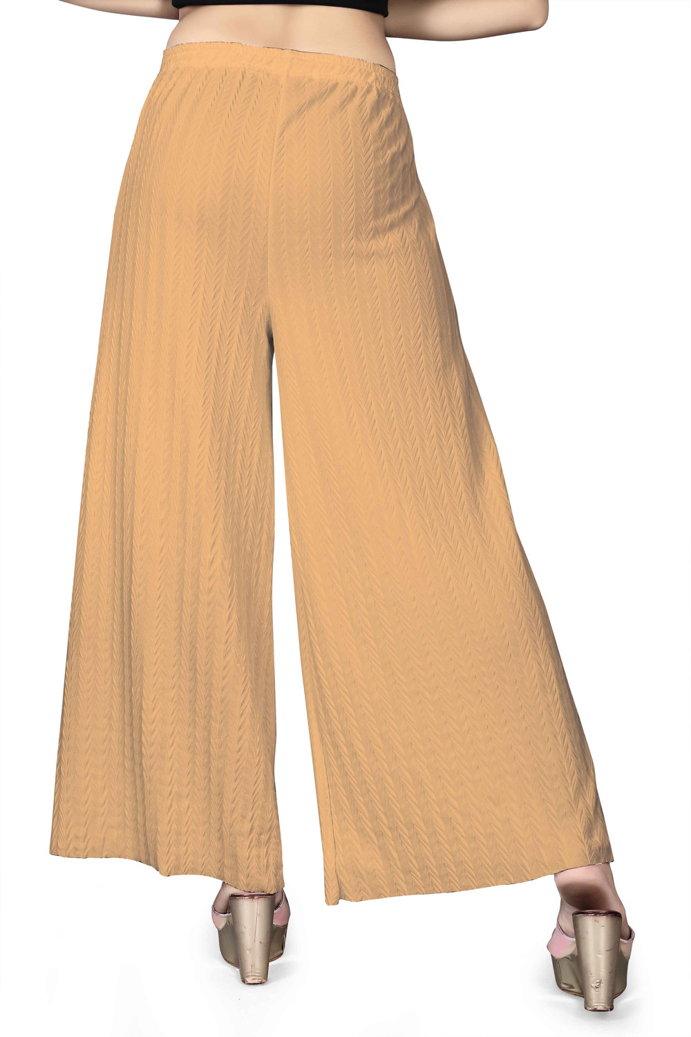 Image of VSPCreation Pack of 3 Women Regular Fit Multicolor Lycra Blend Trousers
